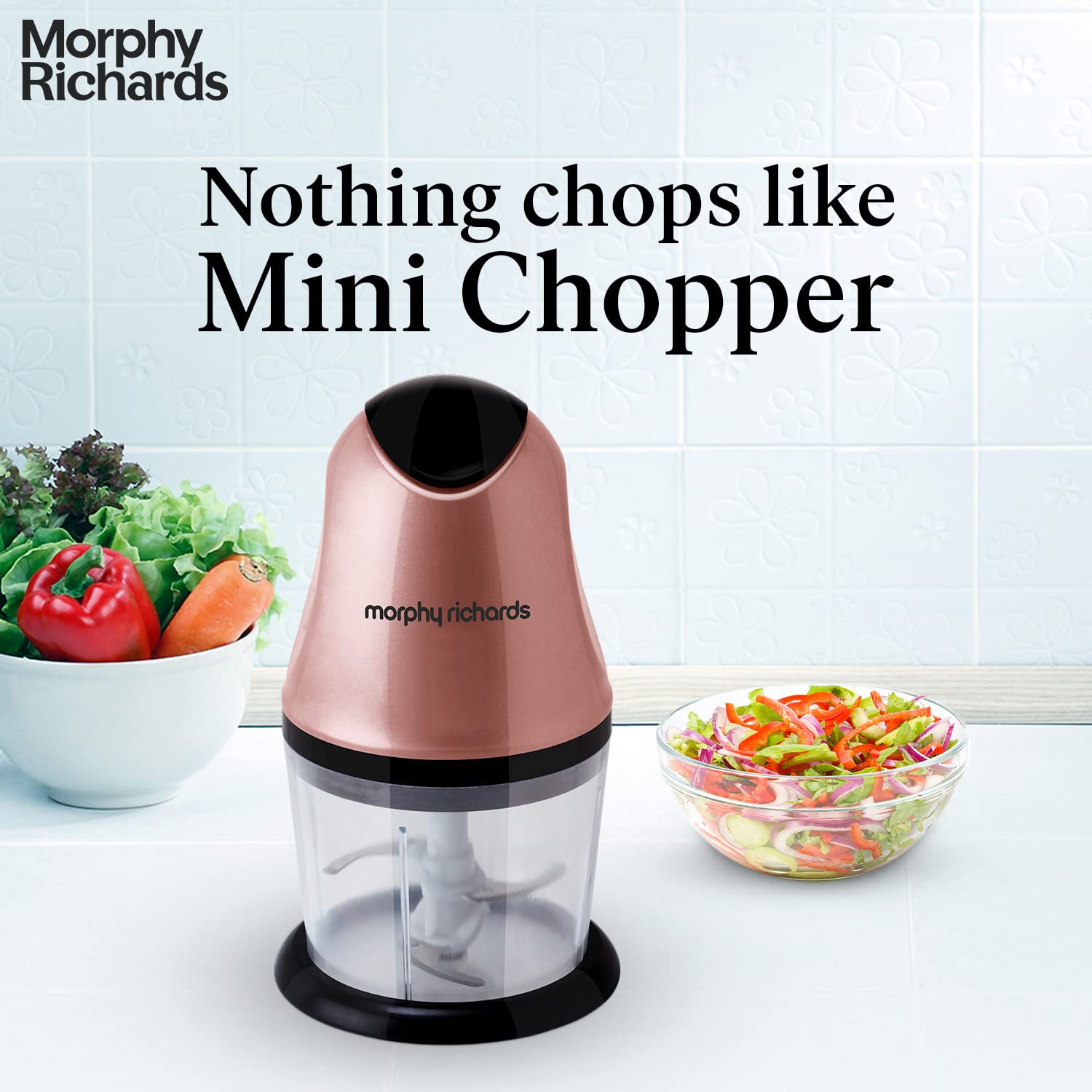 morphy richards Mini 300 Watt Chopper with 4 Blades (Rose Gold) morphy richards Mini 300 Watt Chopper with 4 Blades (Rose Gold)_9