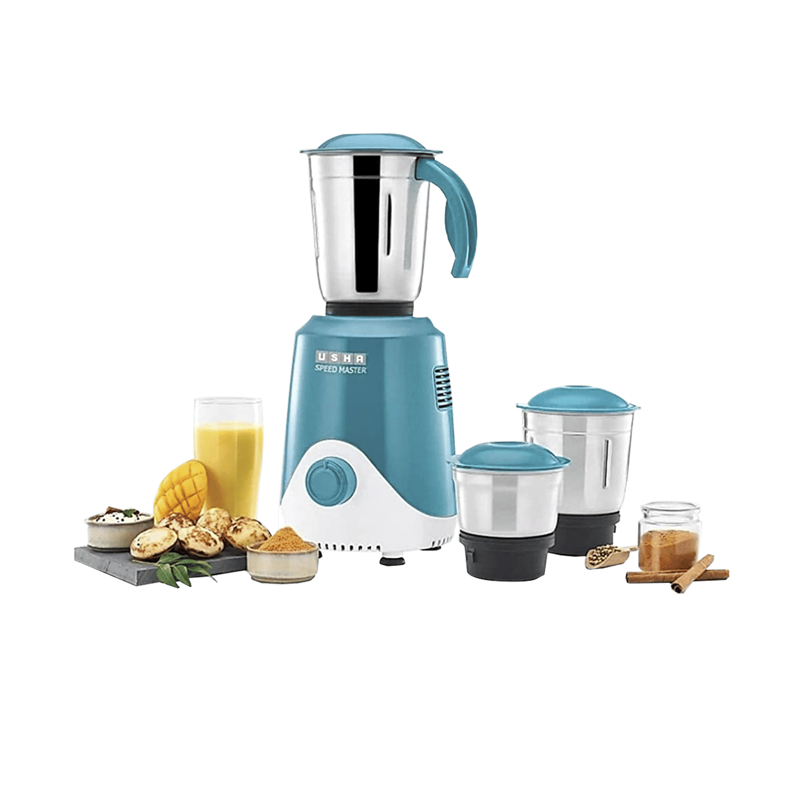 USHA Speed Master 500 Watt 3 Jars Mixer Grinder (20000 RPM, Overload Protection, Blue) USHA Speed Master 500 Watt 3 Jars Mixer Grinder (20000 RPM, Overload Protection, Blue)_10
