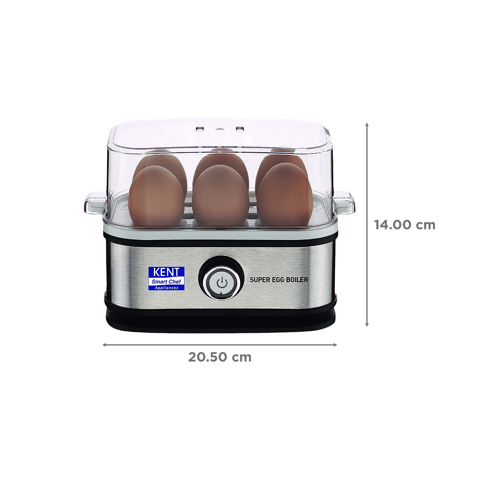 KENT Super 6 Egg Electric Egg Boiler with Auto Shut Off (Silver)_2
