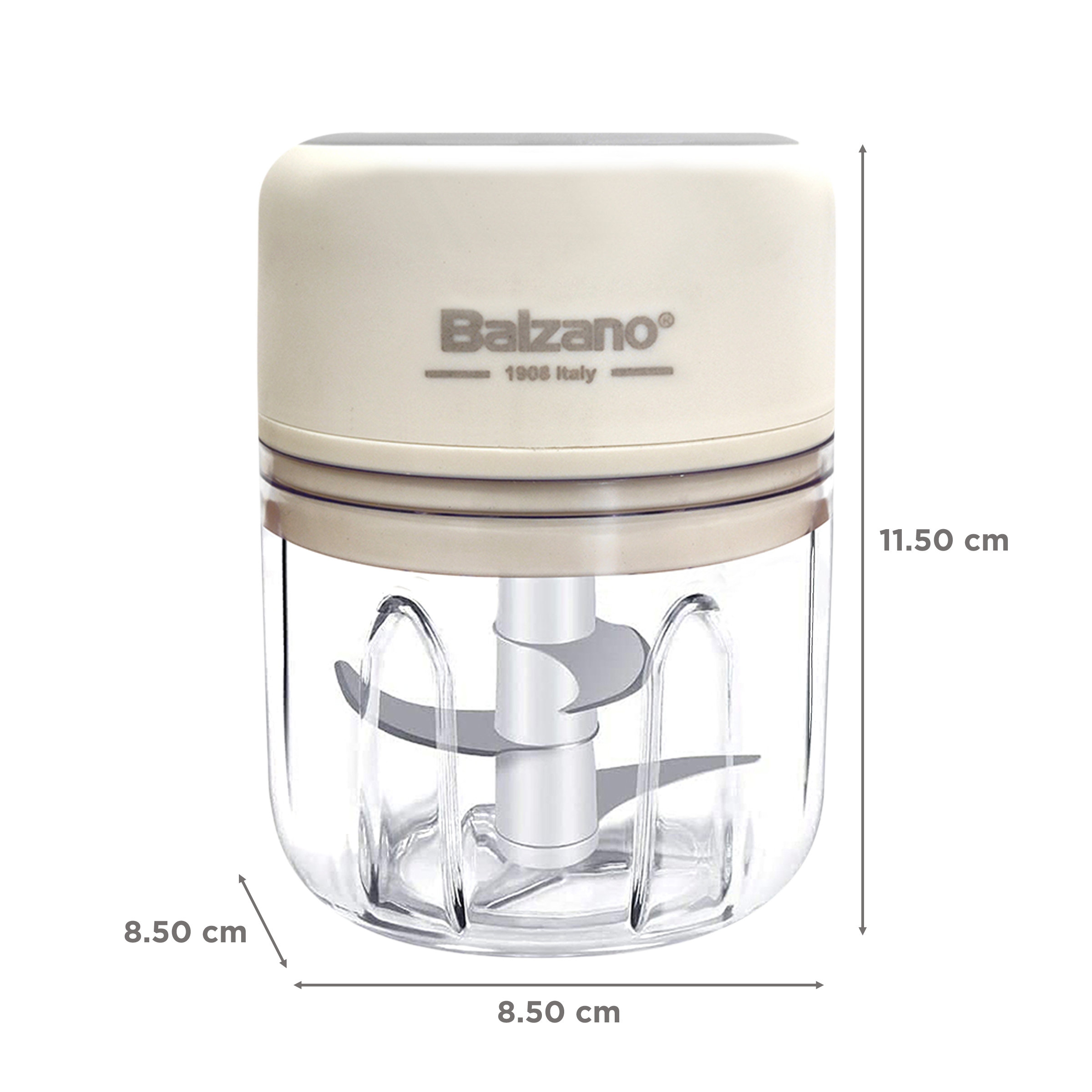 Balzano ChefMaster 30 Watt Electric Vegetable & Fruit Chopper with 3 Blades (Off White) Balzano ChefMaster 30 Watt Electric Vegetable & Fruit Chopper with 3 Blades (Off White)_3