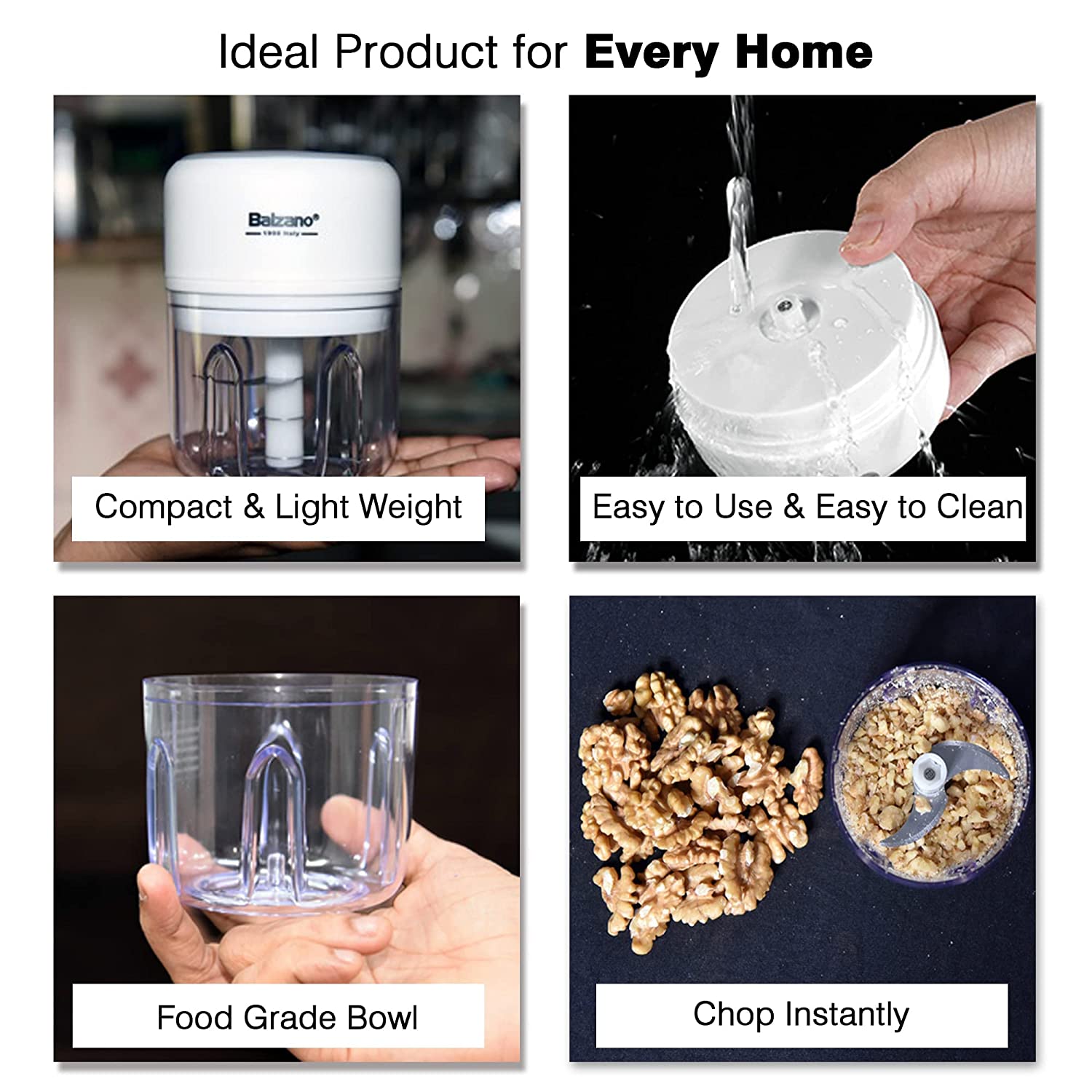 Balzano ChefMaster 30 Watt Electric Vegetable & Fruit Chopper with 3 Blades (Off White) Balzano ChefMaster 30 Watt Electric Vegetable & Fruit Chopper with 3 Blades (Off White)_6