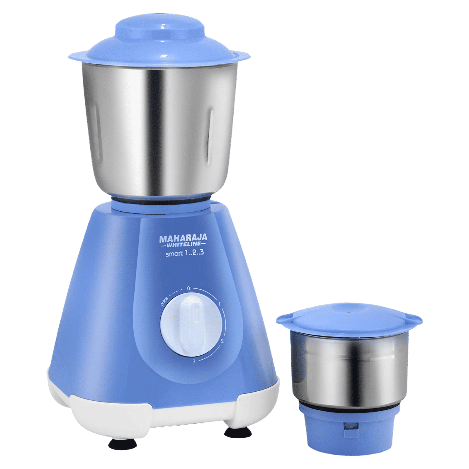 MAHARAJA WHITELINE Smart 1..2..3 500 Watt 2 Jars Mixer Grinder (20000 RPM, 5-in-1 Blades, Blue & Silver)_10