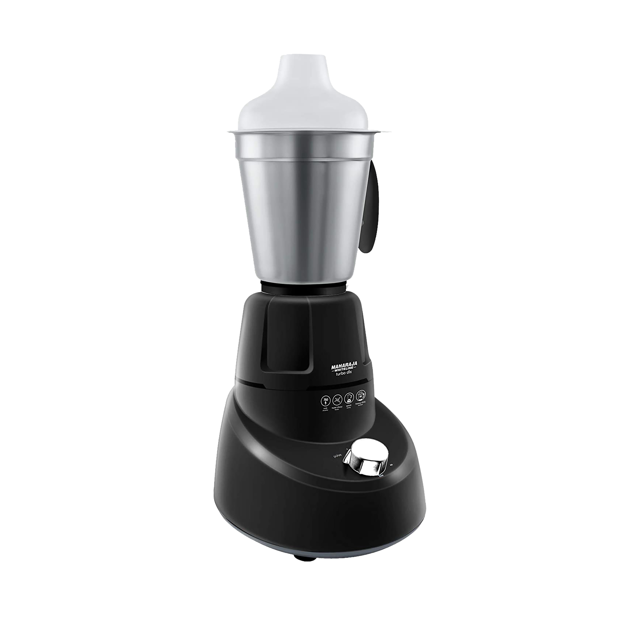 MAHARAJA WHITELINE Turbo Dlx MX-185 750 Watt 3 Jars Mixer Grinder (20000 RPM, 5-in-1 Blades, Black/Grey)_5