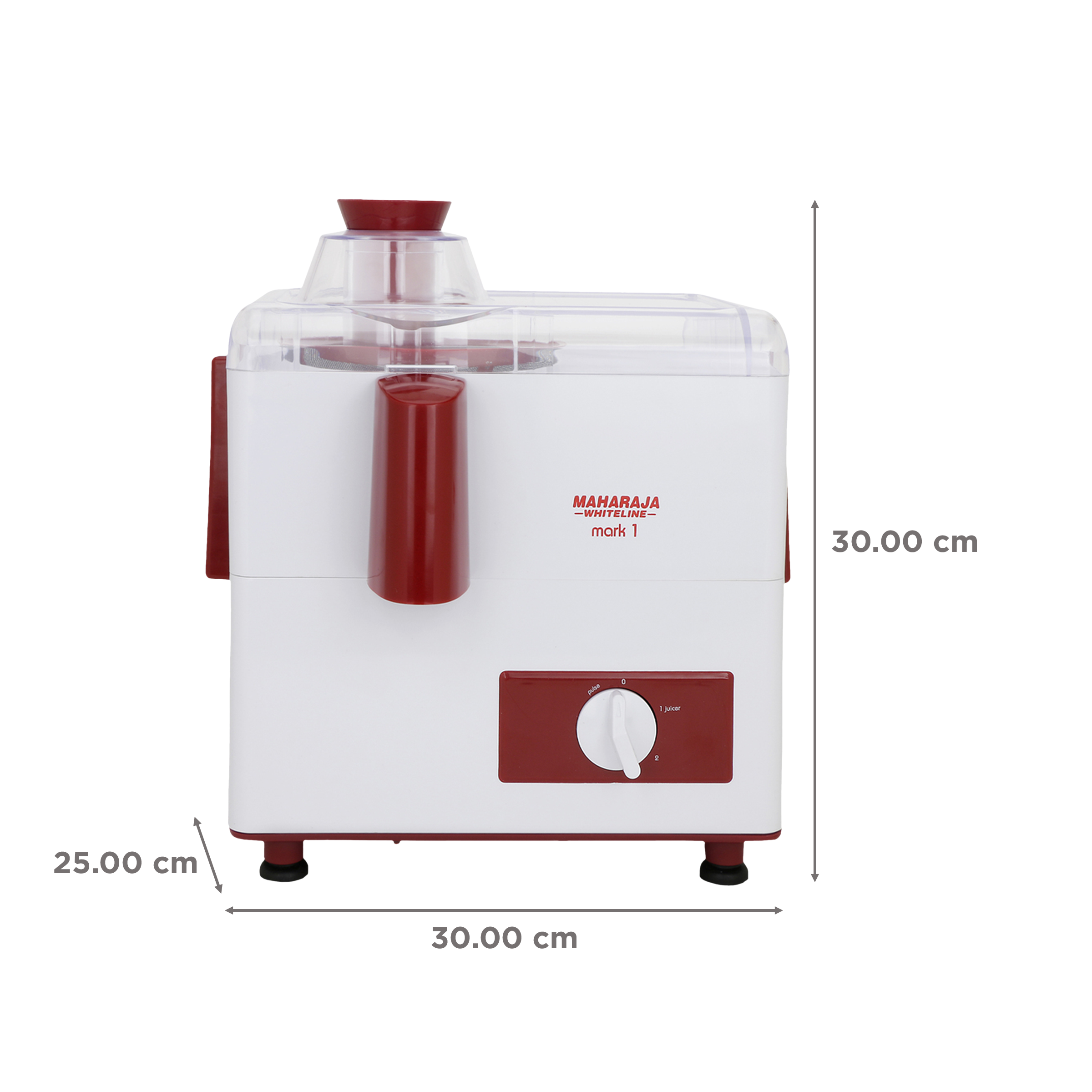 MAHARAJA WHITELINE Mark 1 450 Watt 2 Jars Juicer Mixer Grinder (Multi-Functional Blade System, White/Red)_3