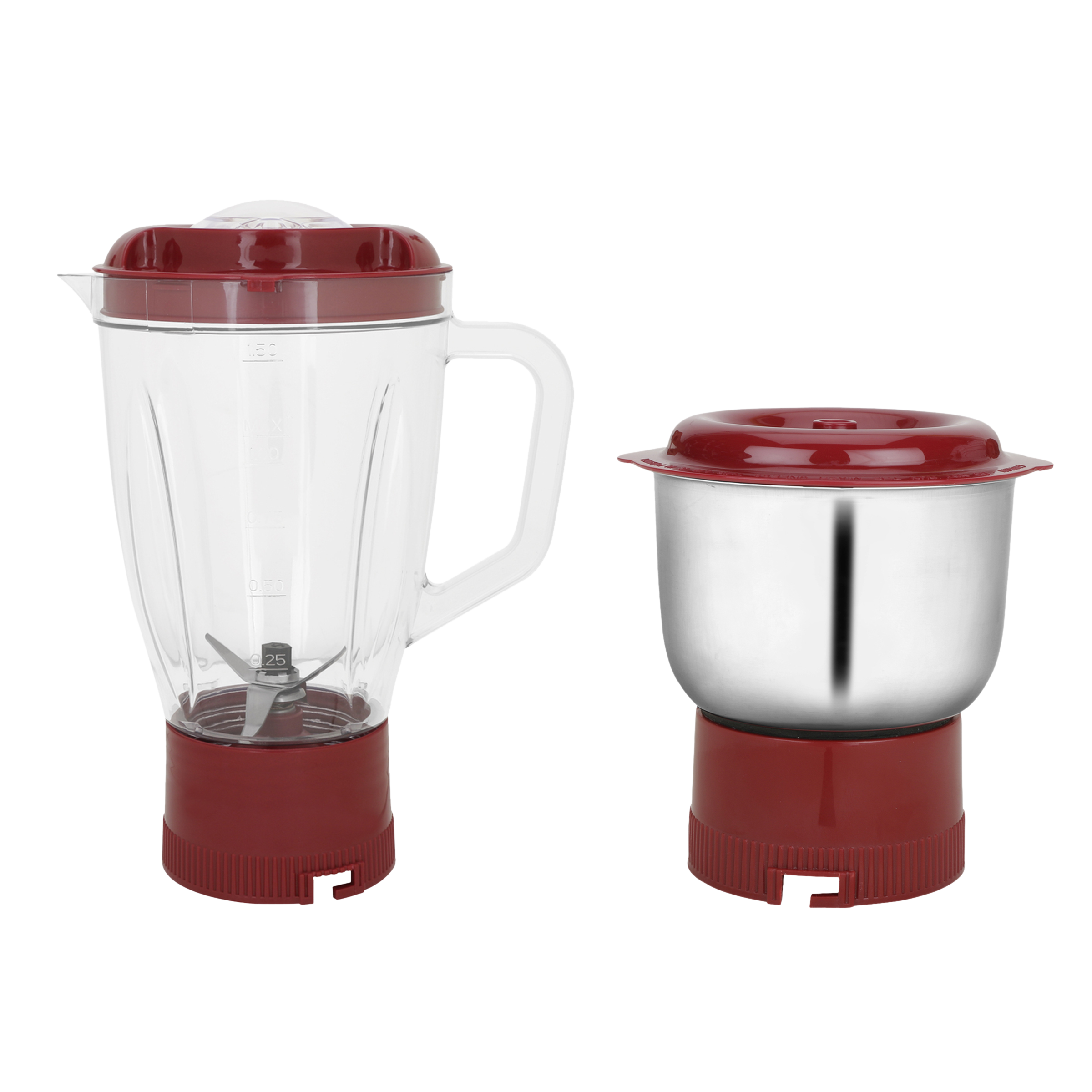 MAHARAJA WHITELINE Mark 1 450 Watt 2 Jars Juicer Mixer Grinder (Multi-Functional Blade System, White/Red)_5