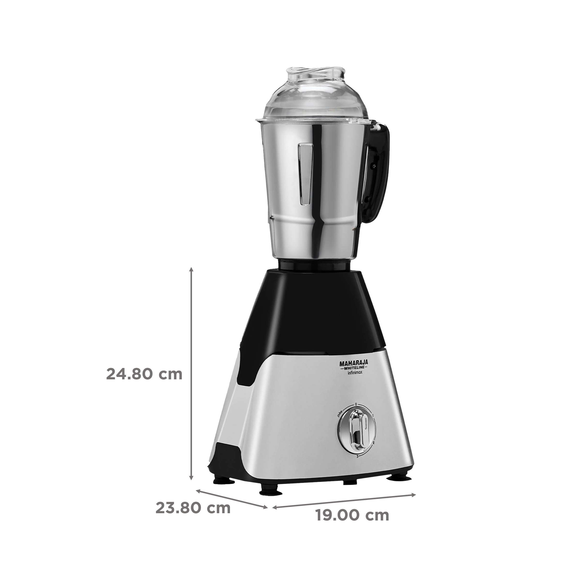MAHARAJA WHITELINE Infinimax HD 1000 Watt 3 Jars Mixer Grinder (20000 RPM, 5-in-1 Blades, Black/Silver) MAHARAJA WHITELINE Infinimax HD 1000 Watt 3 Jars Mixer Grinder (20000 RPM, 5-in-1 Blades, Black/Silver)_3