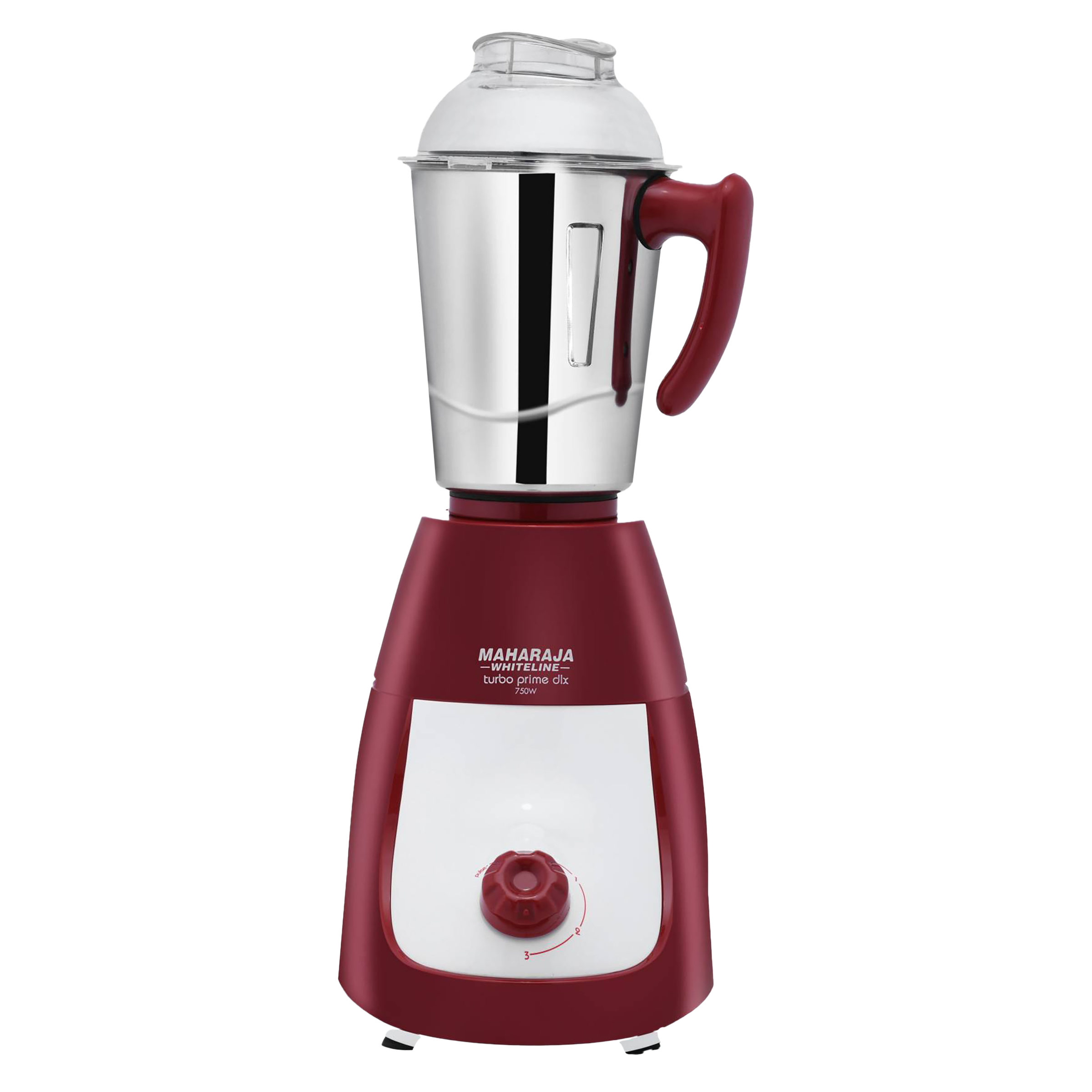 MAHARAJA WHITELINE Turbo Prime Dlx MX-231 750 Watt 3 Jars Mixer Grinder (20000 RPM, 5-in-1 Blades, Red/White)_5