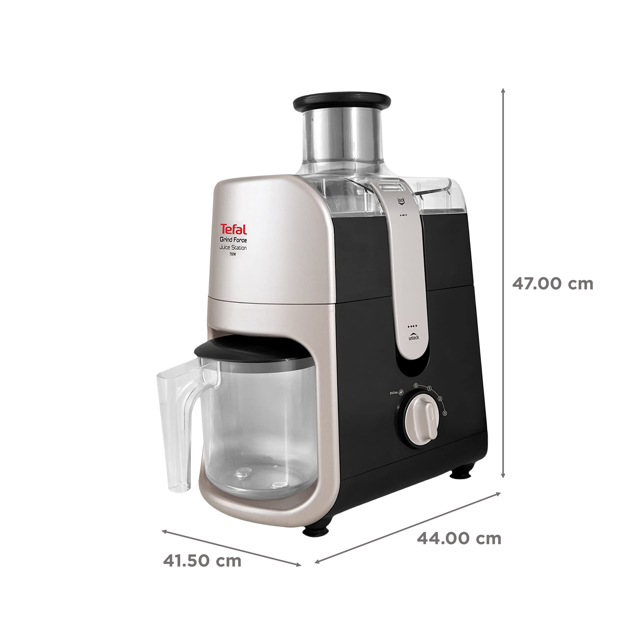 Tefal Grindforce 750 Watt 3 Jars Juicer Mixer Grinder (Tripl'Ax Blades Technology, Premium Silver/Coal)_3