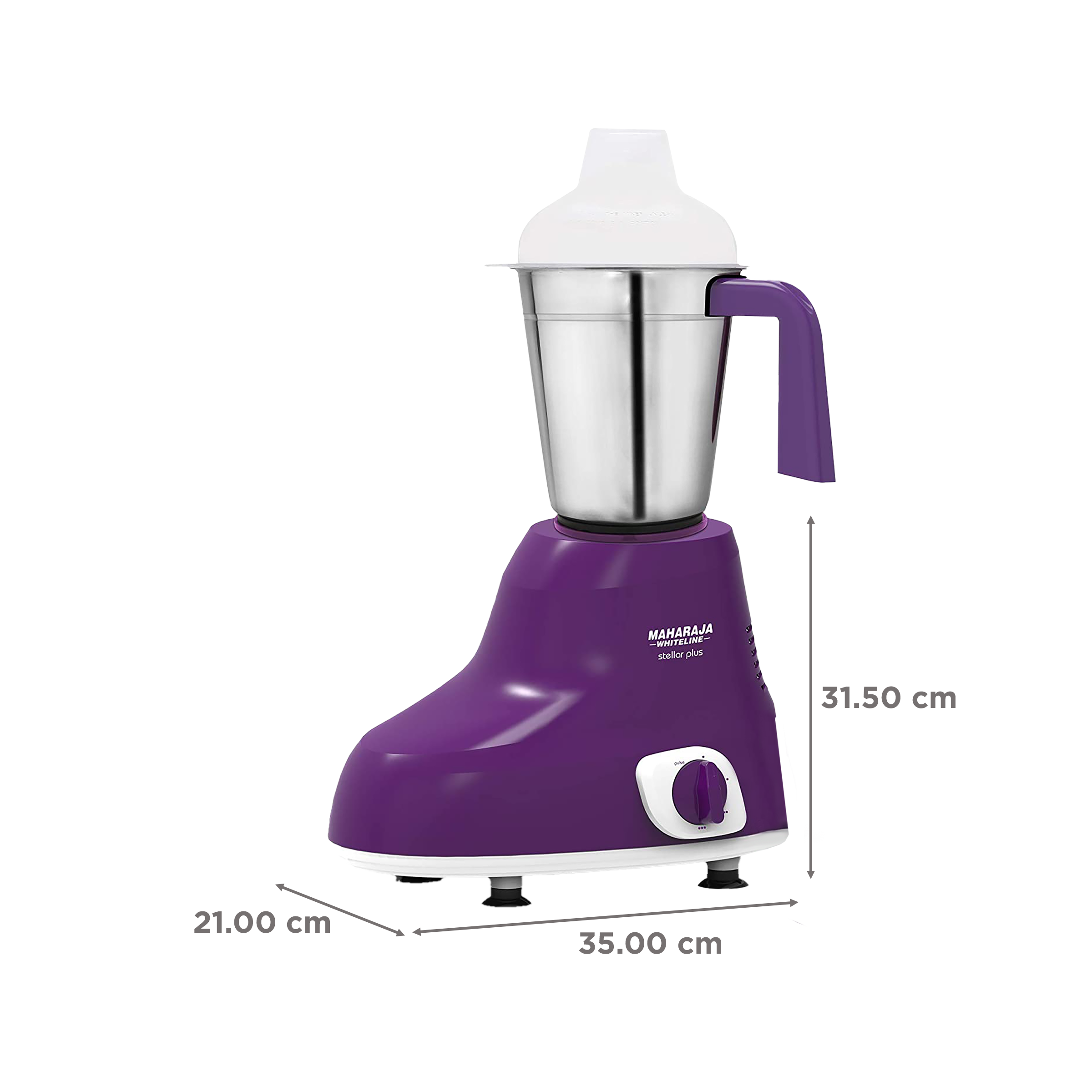 MAHARAJA WHITELINE Stellar Plus MX-228 500 Watt 3 Jars Mixer Grinder (20000 RPM, 30 Minutes Operating Time, Violet/White)_3