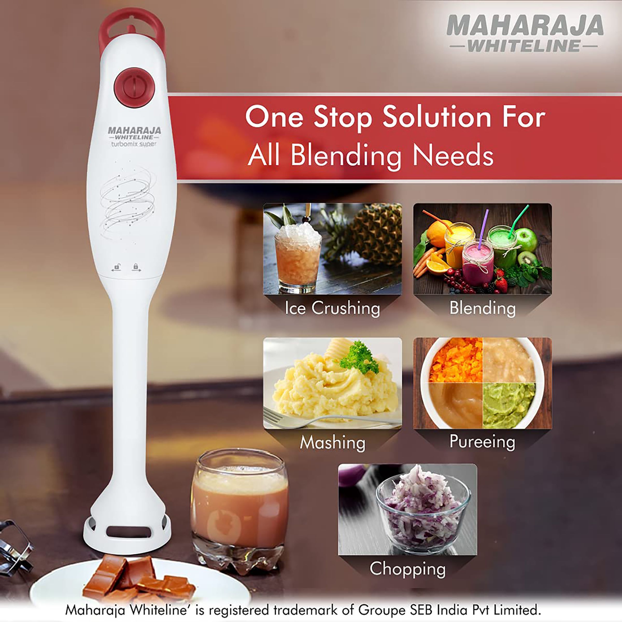 MAHARAJA WHITELINE Turbomix Super HB-130 175 Watt 2 Speed Hand Blender (2-in-1 Silent Operation, White) MAHARAJA WHITELINE Turbomix Super HB-130 175 Watt 2 Speed Hand Blender (2-in-1 Silent Operation, White)_13