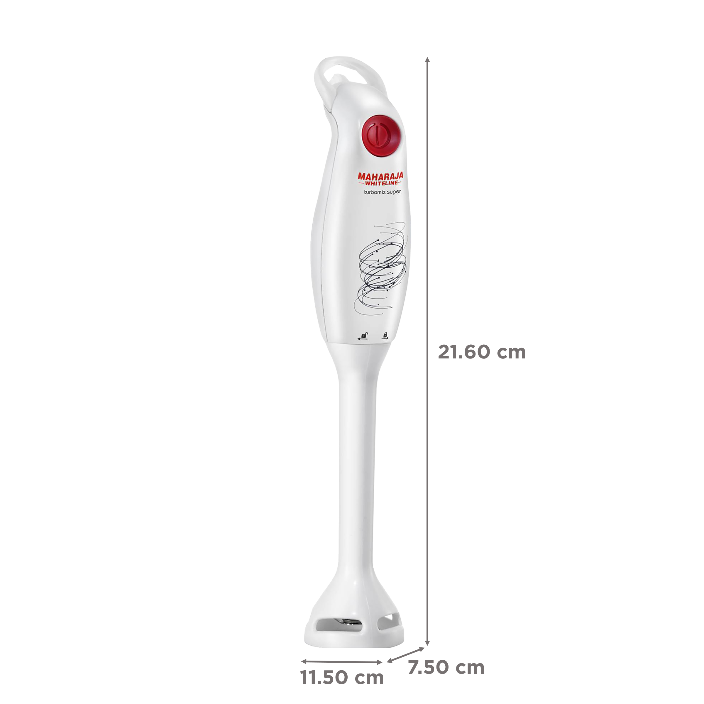 MAHARAJA WHITELINE Turbomix Super HB-130 175 Watt 2 Speed Hand Blender (2-in-1 Silent Operation, White) MAHARAJA WHITELINE Turbomix Super HB-130 175 Watt 2 Speed Hand Blender (2-in-1 Silent Operation, White)_3