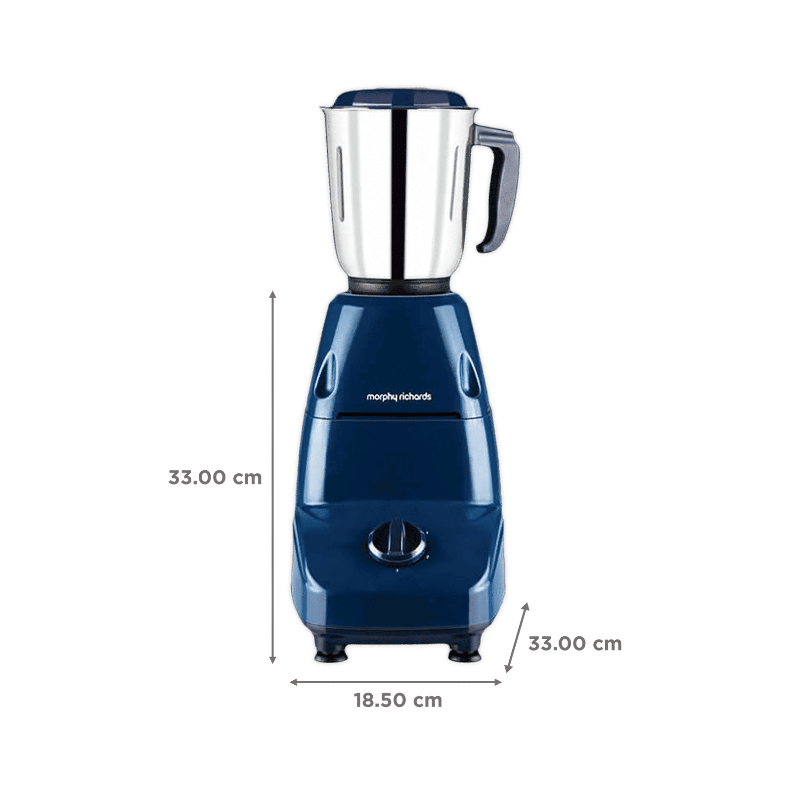 Morphy Richards Champ Neo 500 Watt 3 Jars Mixer Grinder (Overload Protection, Blue)_3