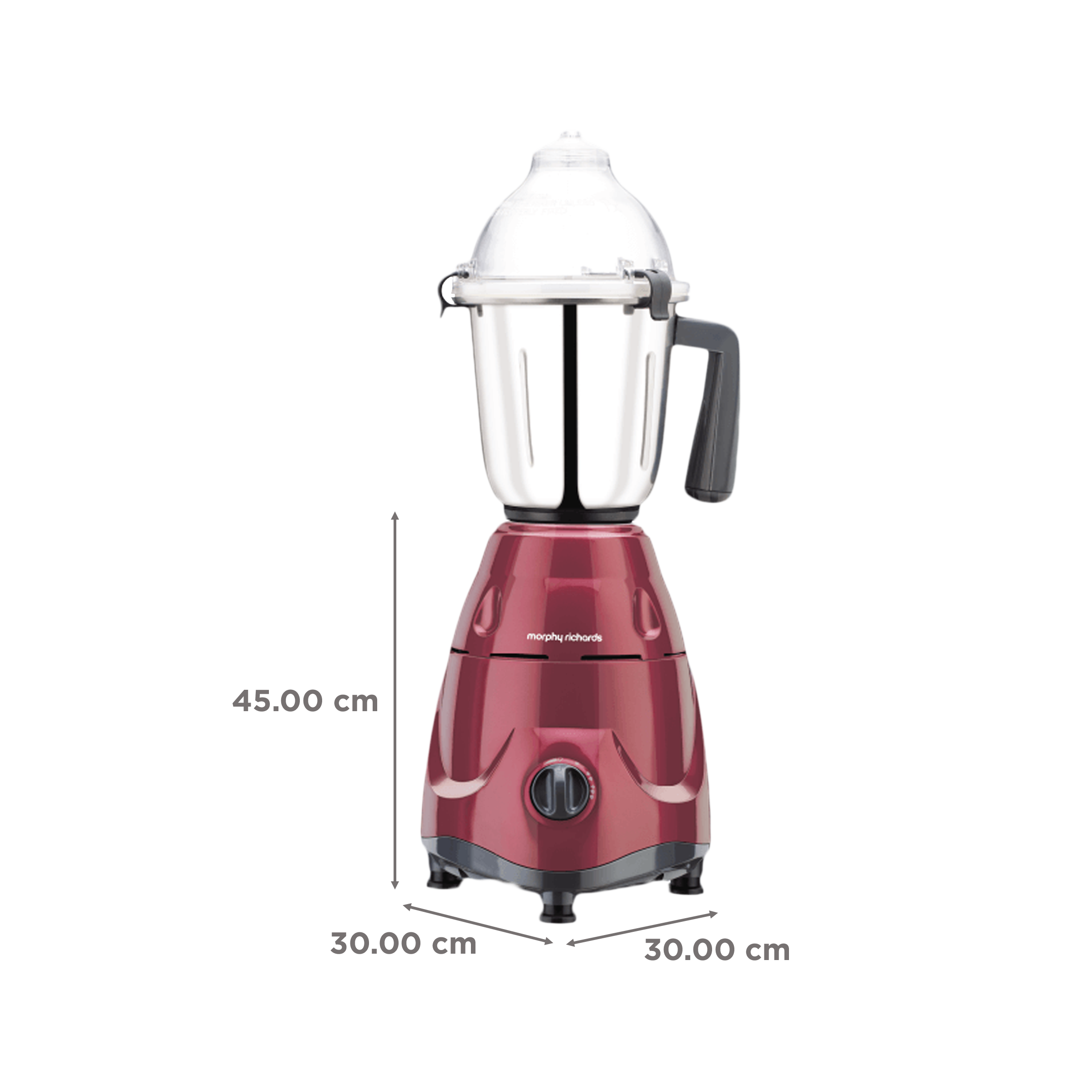 Morphy Richards Supreme Pro 750 Watt 4 Jars Mixer Grinder (Overload Protection, Metallic Wine Red)_3