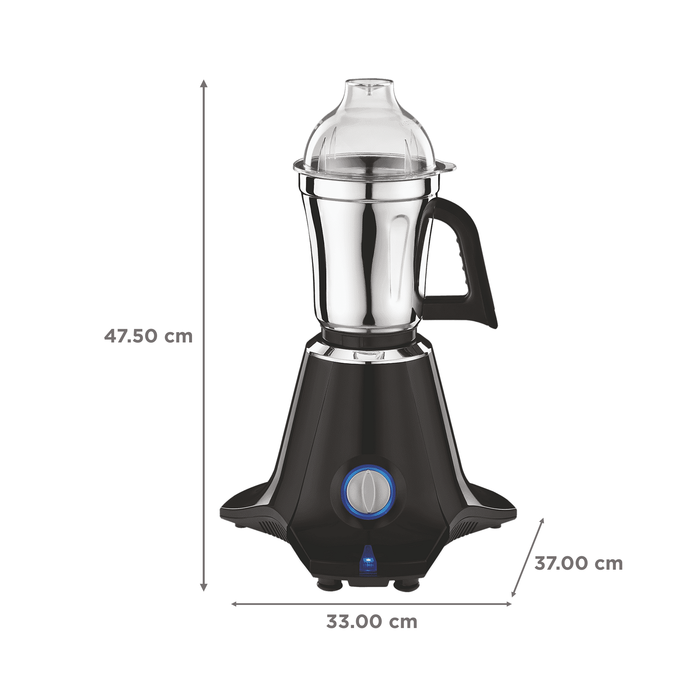 Preethi Taurus Pro 1000 Watt 3 Jars Mixer Grinder (19000 RPM, 3D Cooling System, Black/Blue)_3