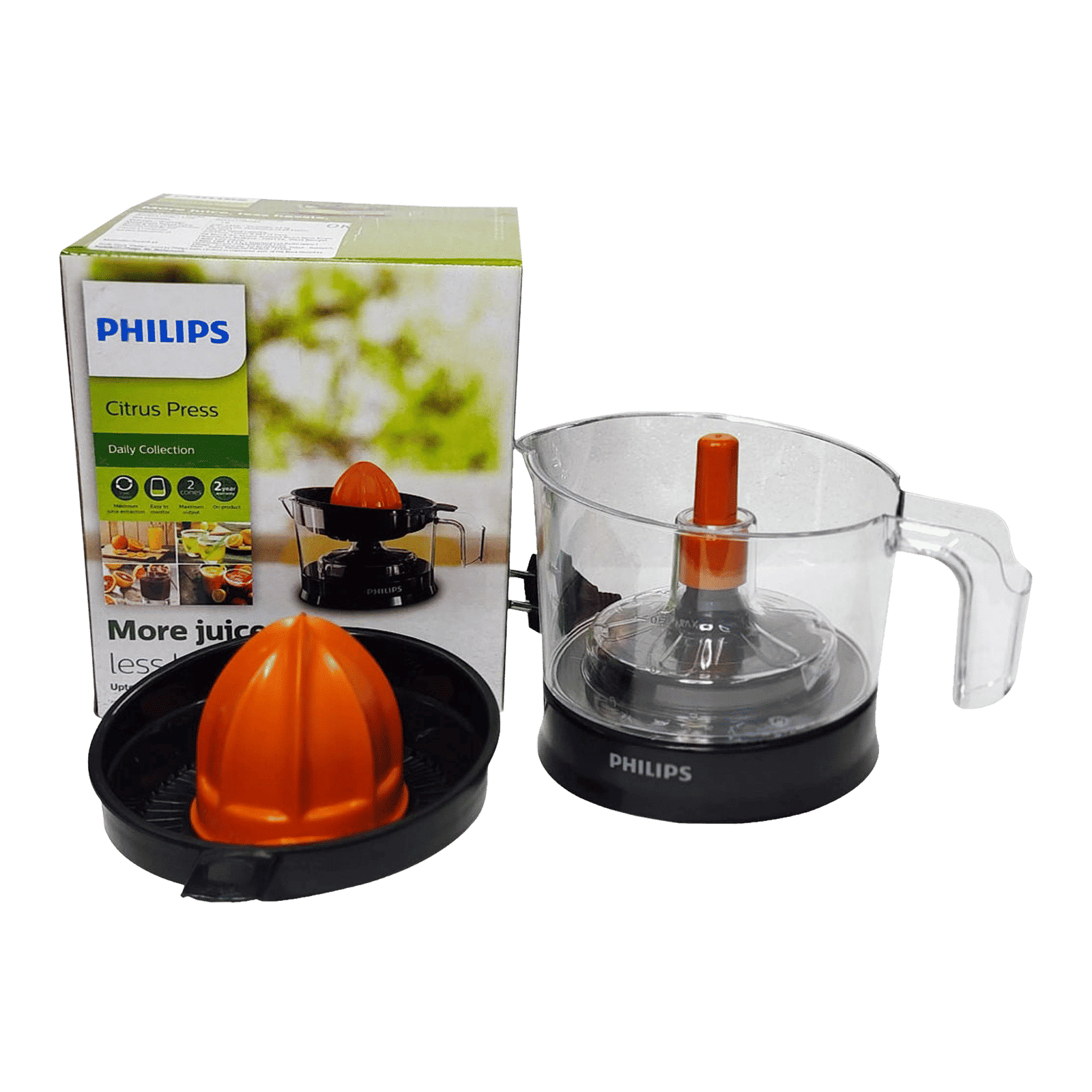 PHILIPS Daily Collection 25 Watt 1 Jar Citrus Press Juicer (2 Way Rotation, Black/Orange)_6