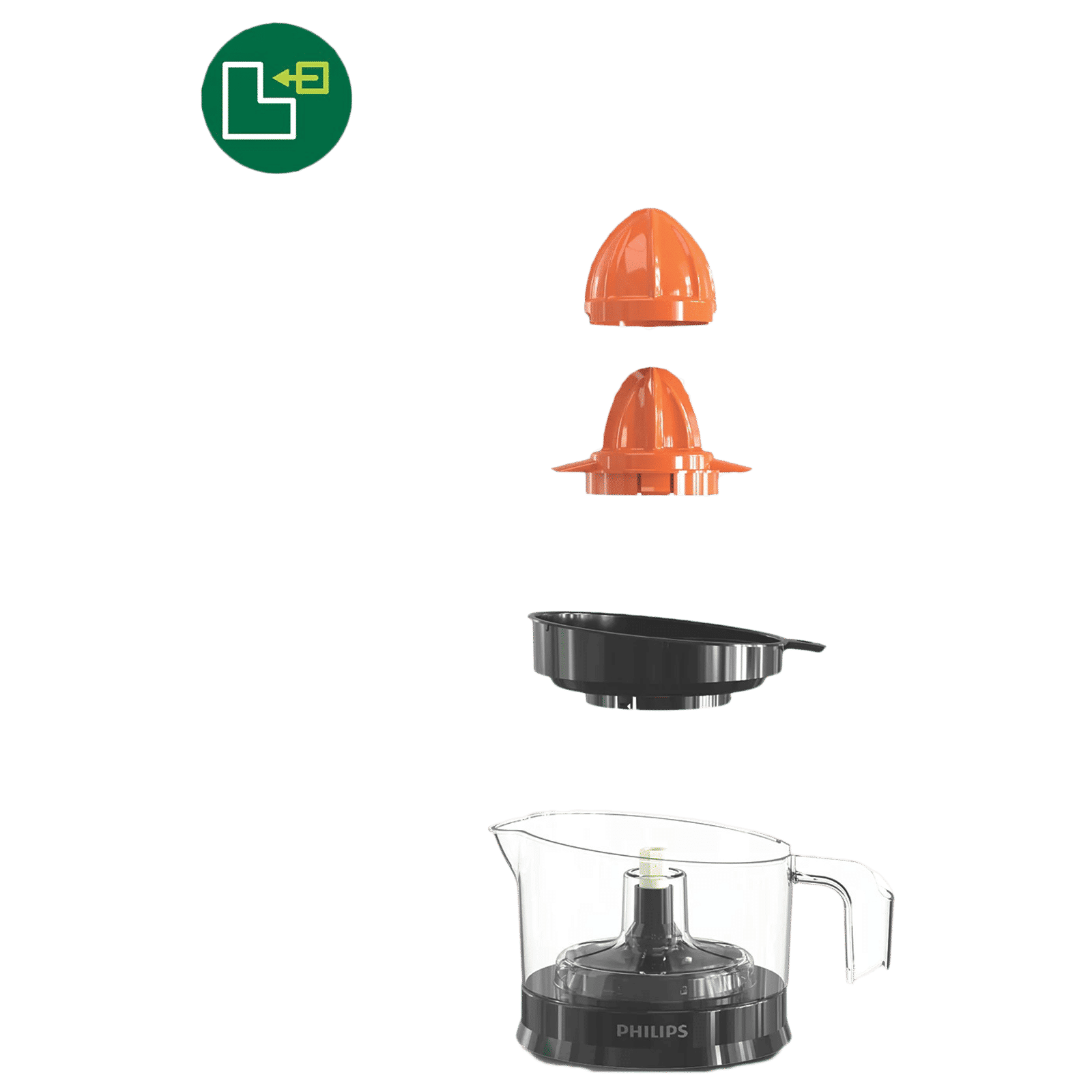 PHILIPS Daily Collection 25 Watt 1 Jar Citrus Press Juicer (2 Way Rotation, Black/Orange)_9