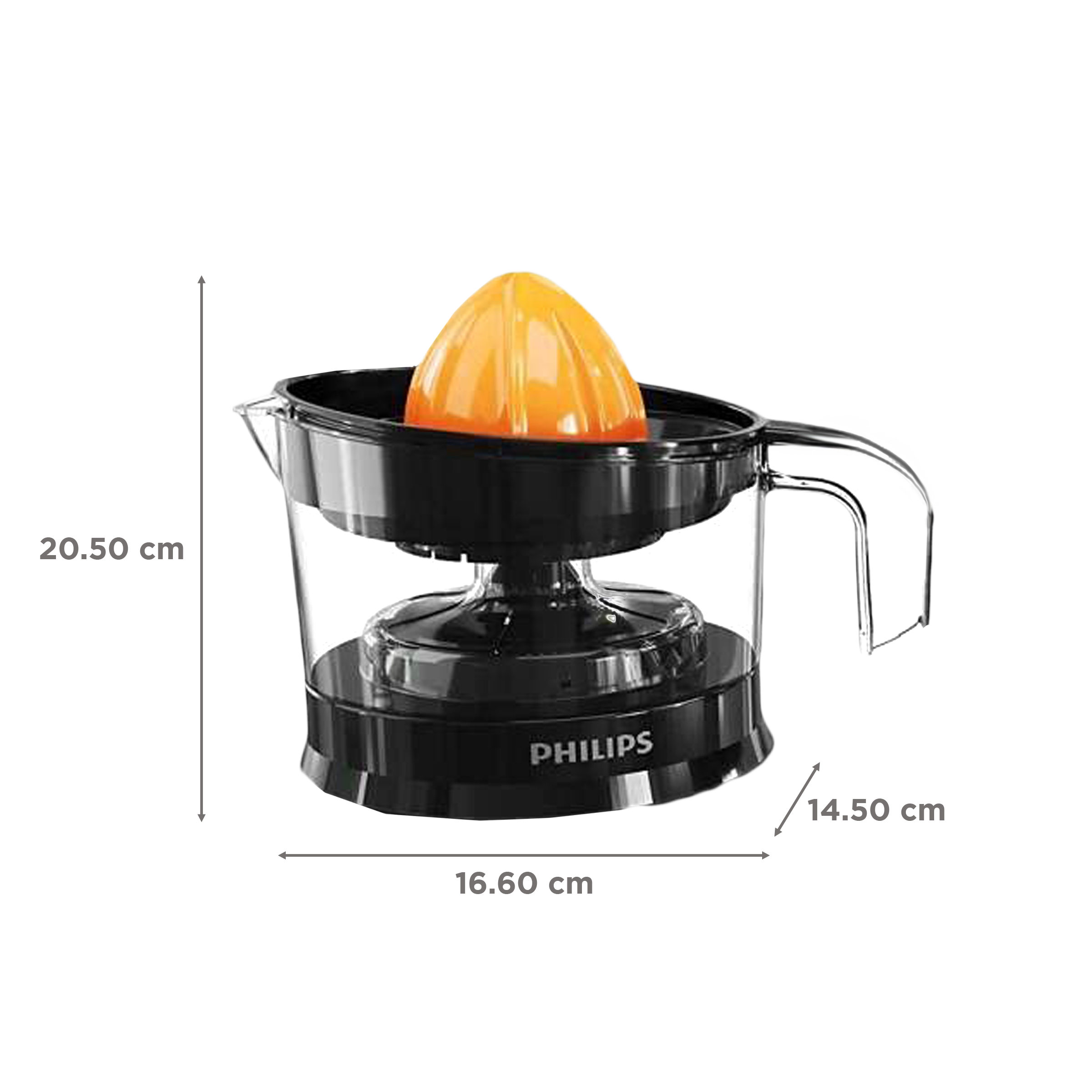 PHILIPS Daily Collection 25 Watt 1 Jar Citrus Press Juicer (2 Way Rotation, Black/Orange)_3