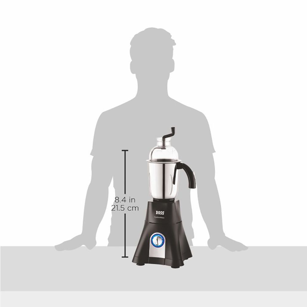 BOSS CycloneMaxx 900 Watt 4 Jars Mixer Grinder (3 Variable Speed Control with LED Light, Black)_7