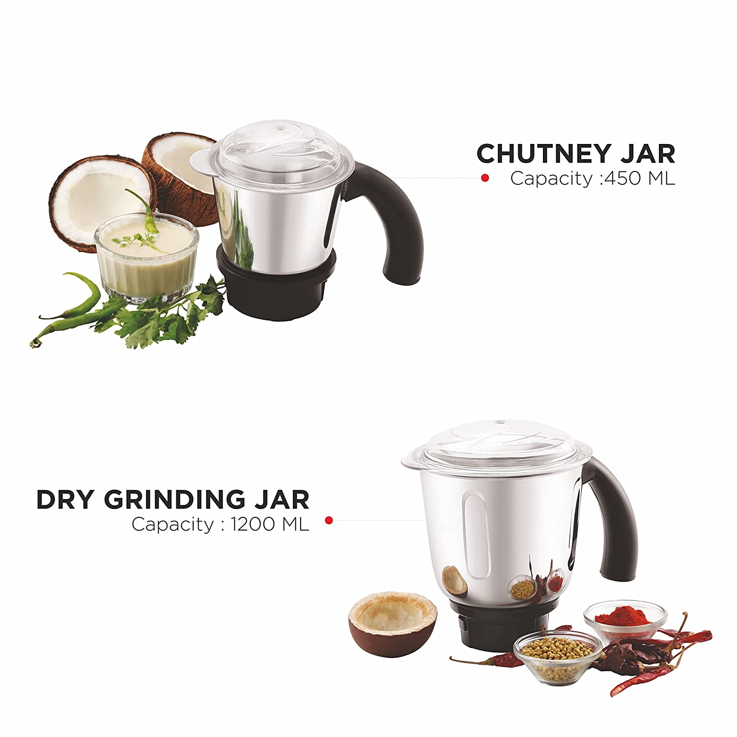 BOSS CycloneMaxx 900 Watt 4 Jars Mixer Grinder (3 Variable Speed Control with LED Light, Black)_14