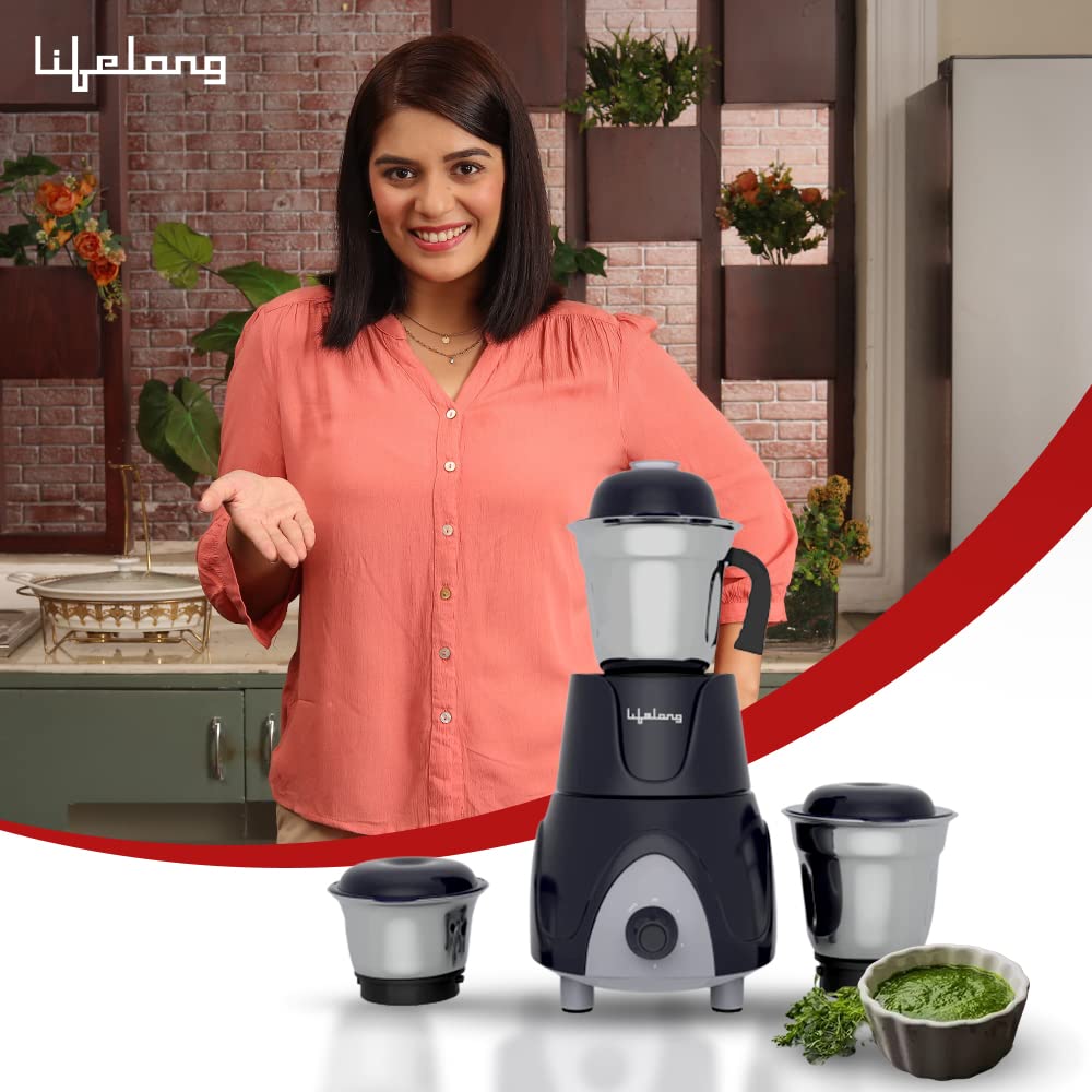 Lifelong 750 Watt 3 Jars Mixer Grinder (18000 RPM, Overload Protection, Grey) Lifelong 750 Watt 3 Jars Mixer Grinder (18000 RPM, Overload Protection, Grey)_11