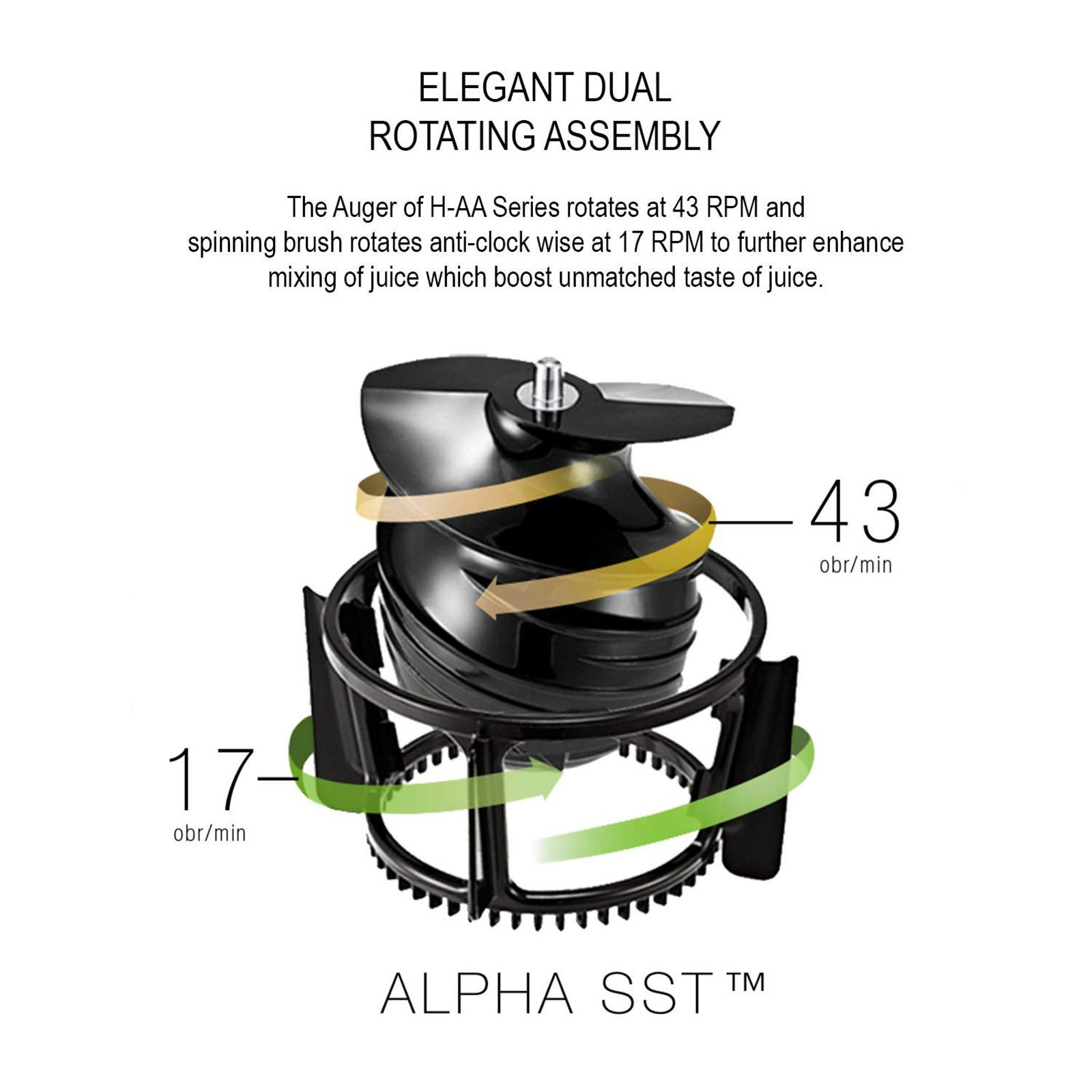 Hurom Classic Series 150 Watt Cold Press Juicer (43 RPM, Slow Squeeze Technology, Matt Silver)_10