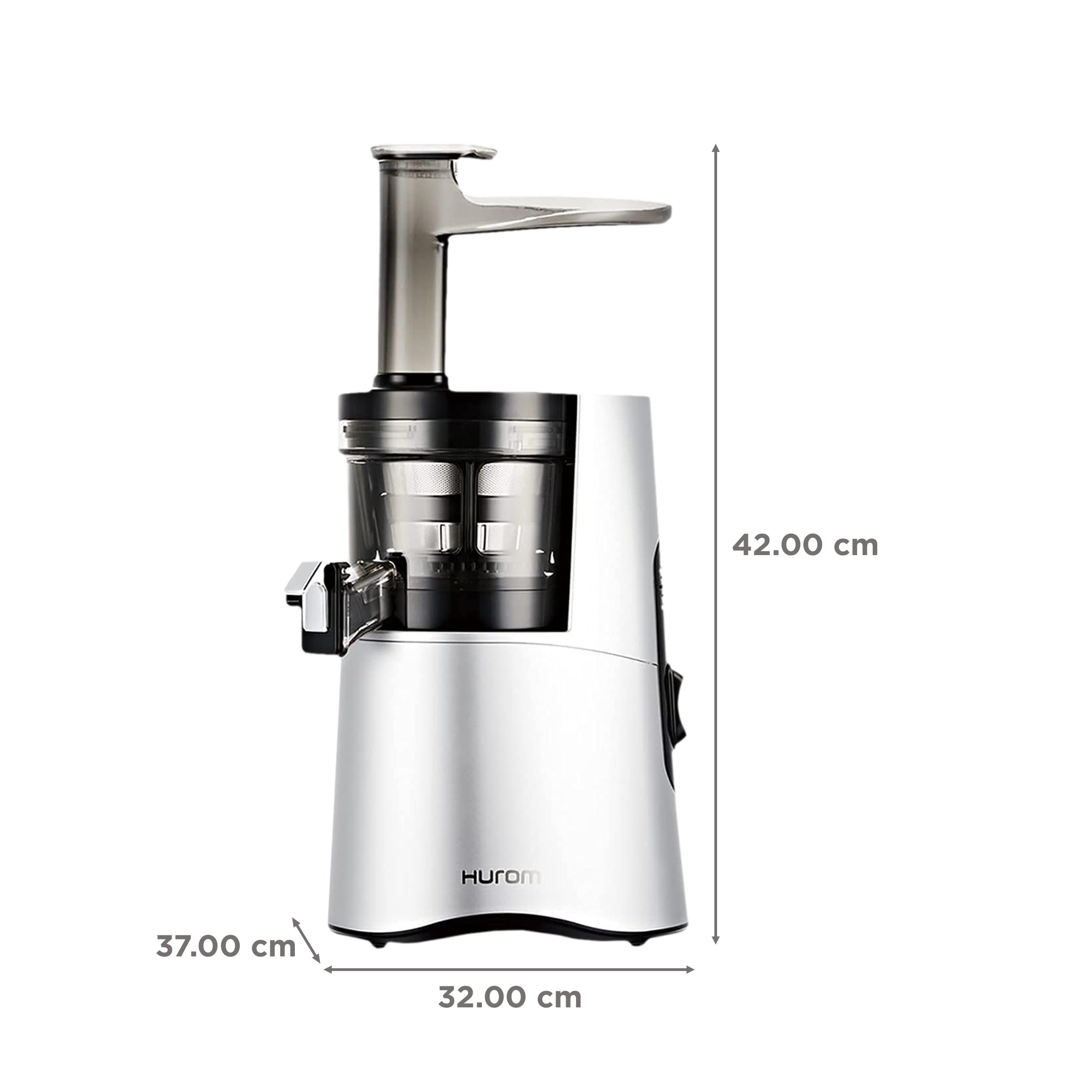 Hurom Classic Series 150 Watt Cold Press Juicer (43 RPM, Slow Squeeze Technology, Matt Silver)_3