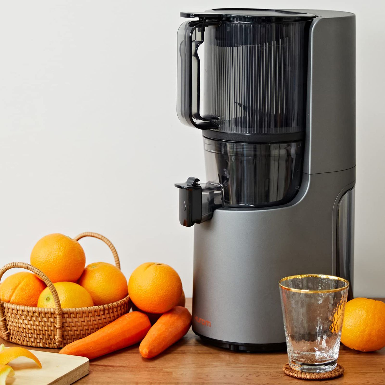 Hurom Premium Series 200 Watt Cold Press Juicer (50 RPM, Self-Feeding Hopper, Titanium Grey)_7