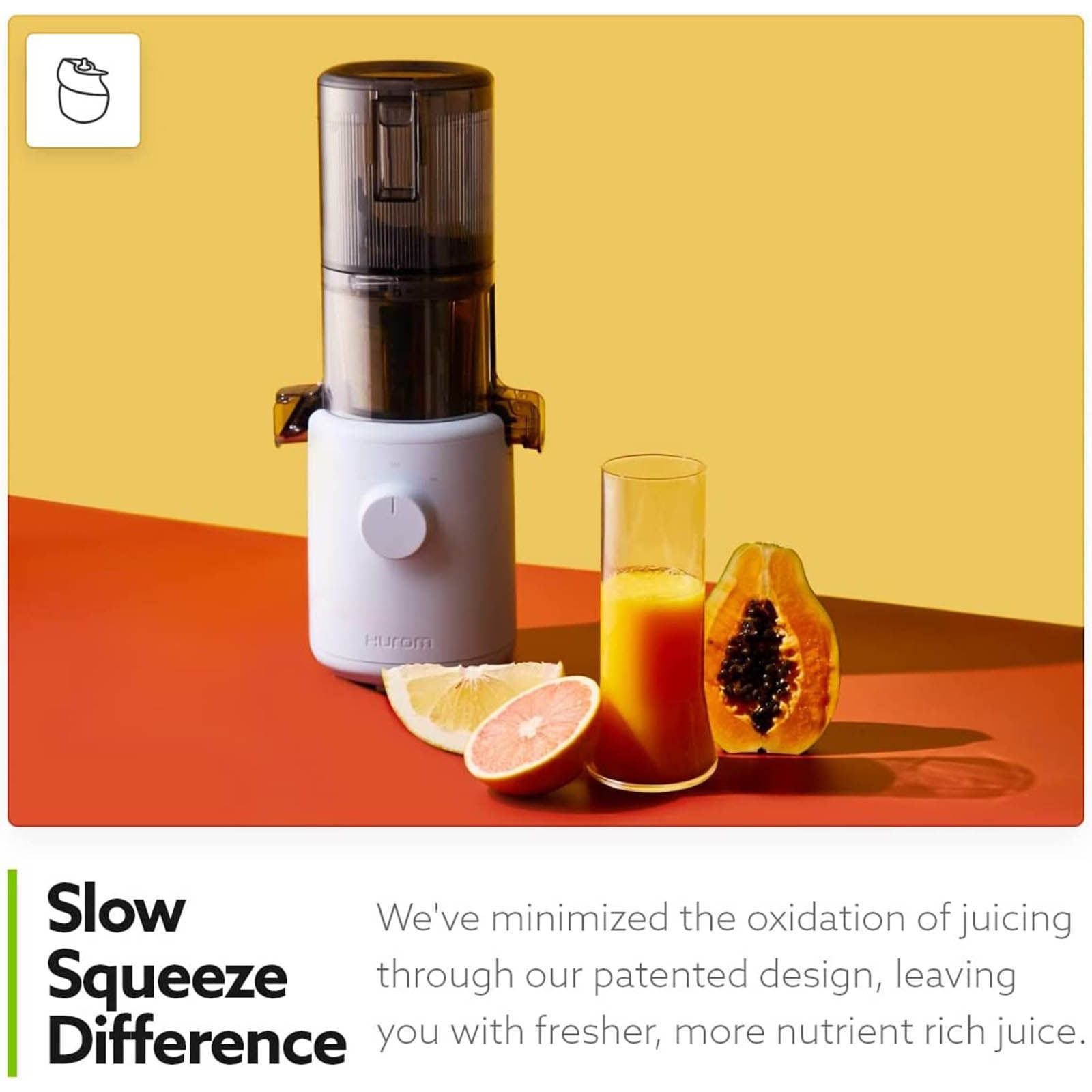 Hurom Easy Series 100 Watt Cold Press Juicer (43 RPM, Convenient with Minimal Touches, White) Hurom Easy Series 100 Watt Cold Press Juicer (43 RPM, Convenient with Minimal Touches, White)_5