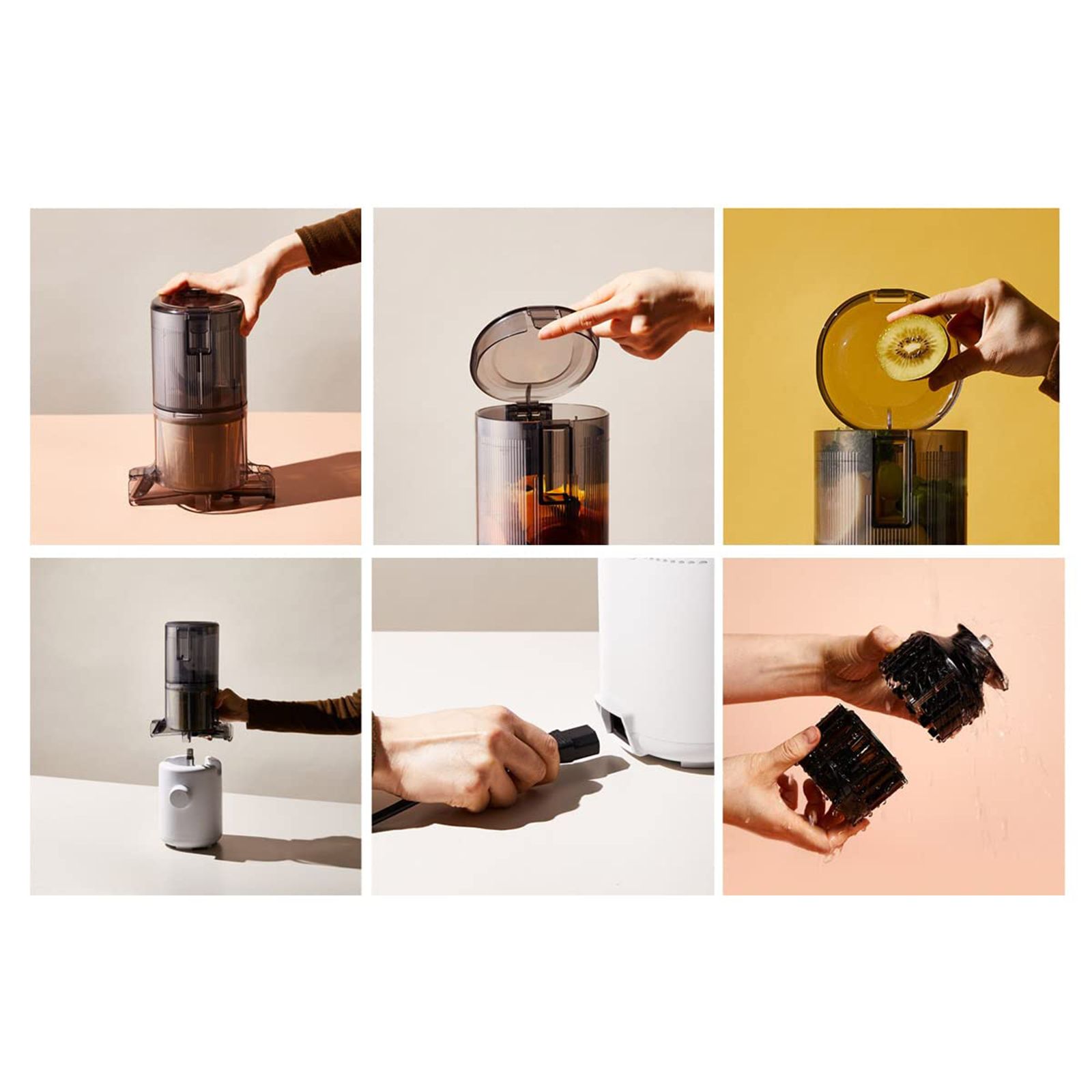 Hurom Easy Series 100 Watt Cold Press Juicer (43 RPM, Convenient with Minimal Touches, Charcoal)_8