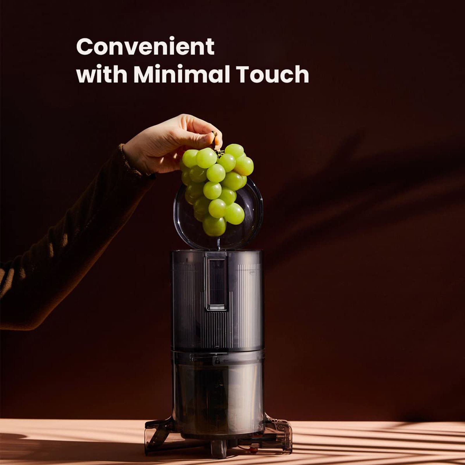 Hurom Easy Series 100 Watt Cold Press Juicer (43 RPM, Convenient with Minimal Touches, Charcoal)_9