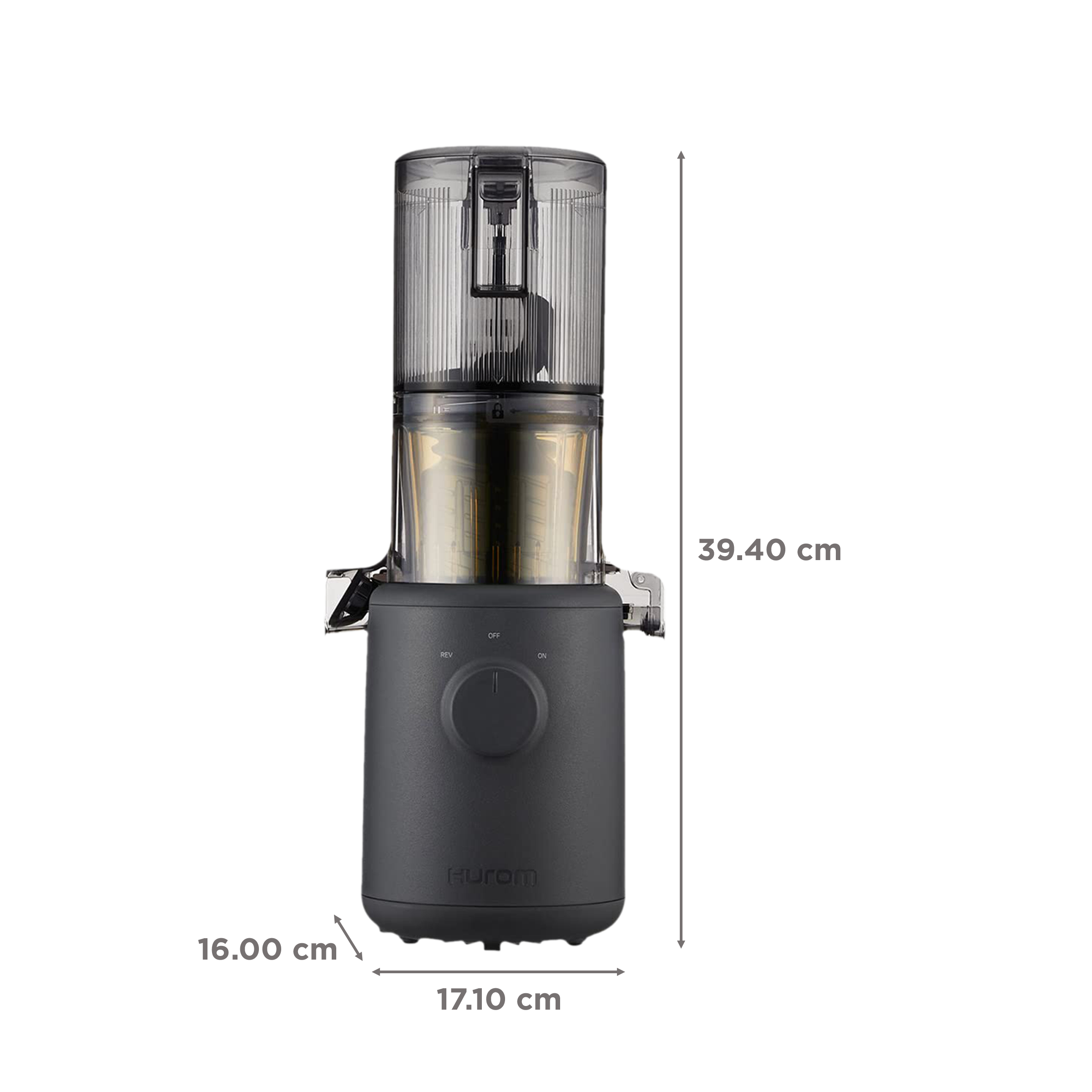 Hurom Easy Series 100 Watt Cold Press Juicer (43 RPM, Convenient with Minimal Touches, Charcoal)_3