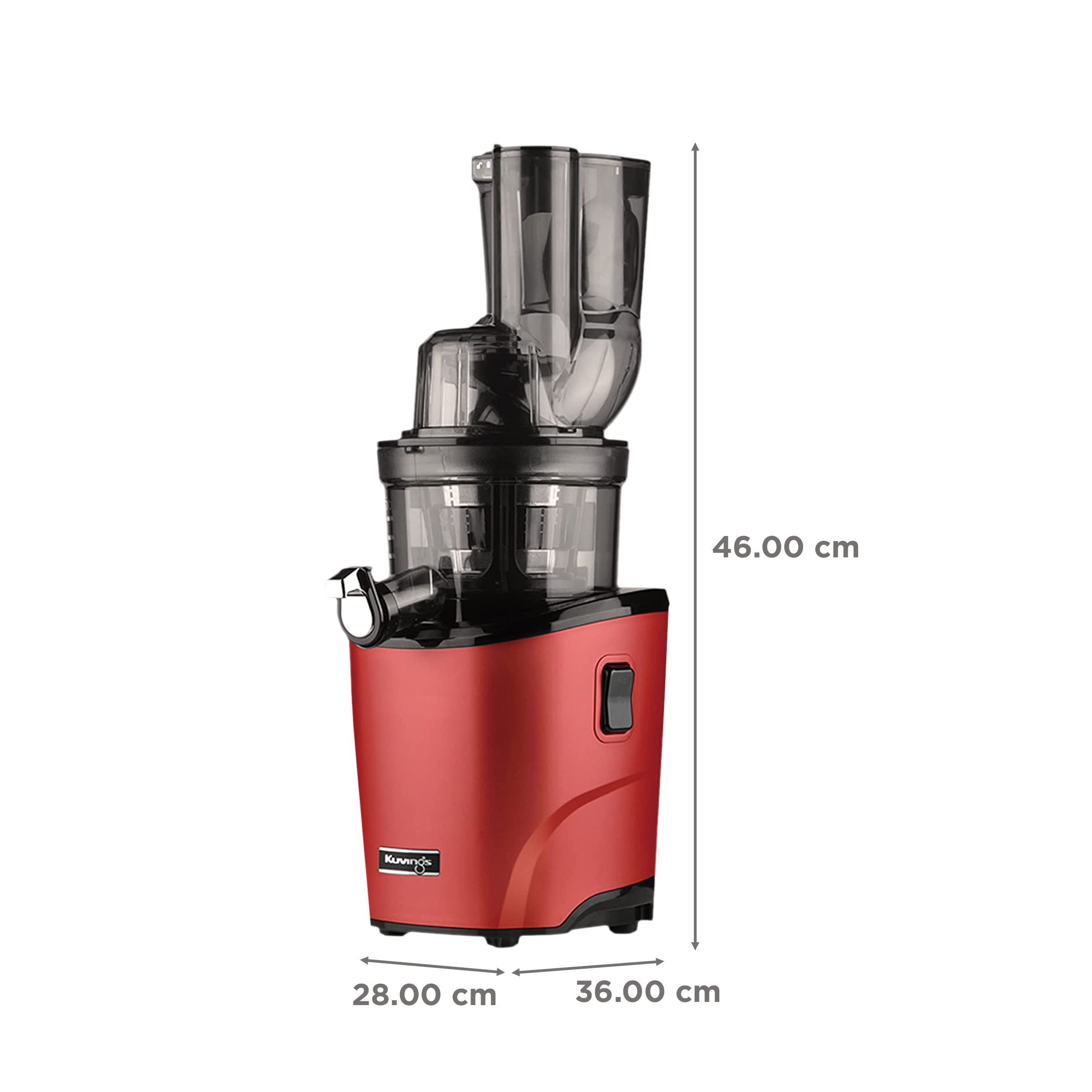 Kuvings REVO 200 Watt Cold Press Slow Juicer (50 RPM, Automatic Cutting Function, Red)_3