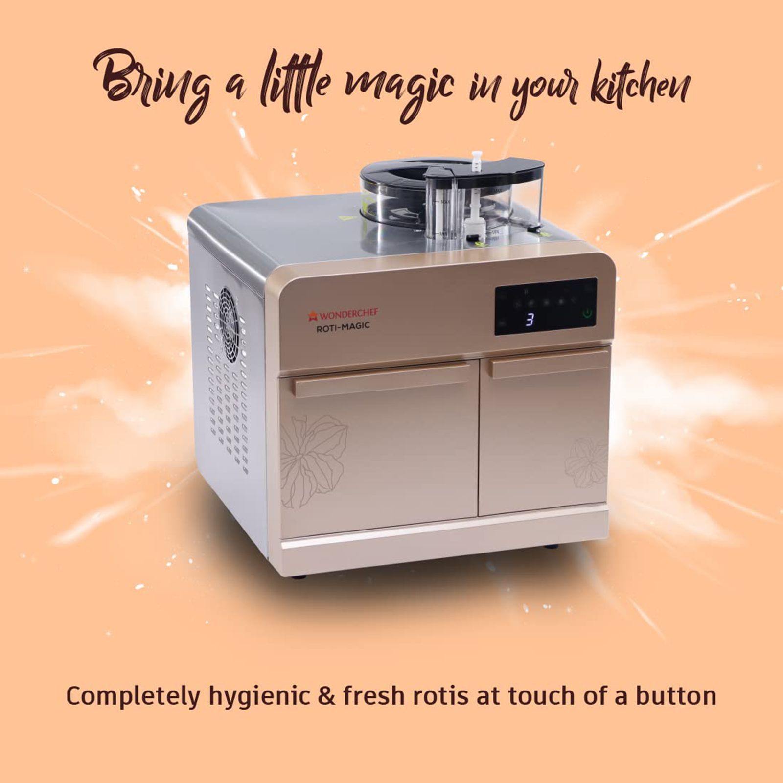 WONDERCHEF Roti-Magic 1900 Watts Roti Maker (15 Rotis within 13 Minutes, 63154563, Rose Pink)_4