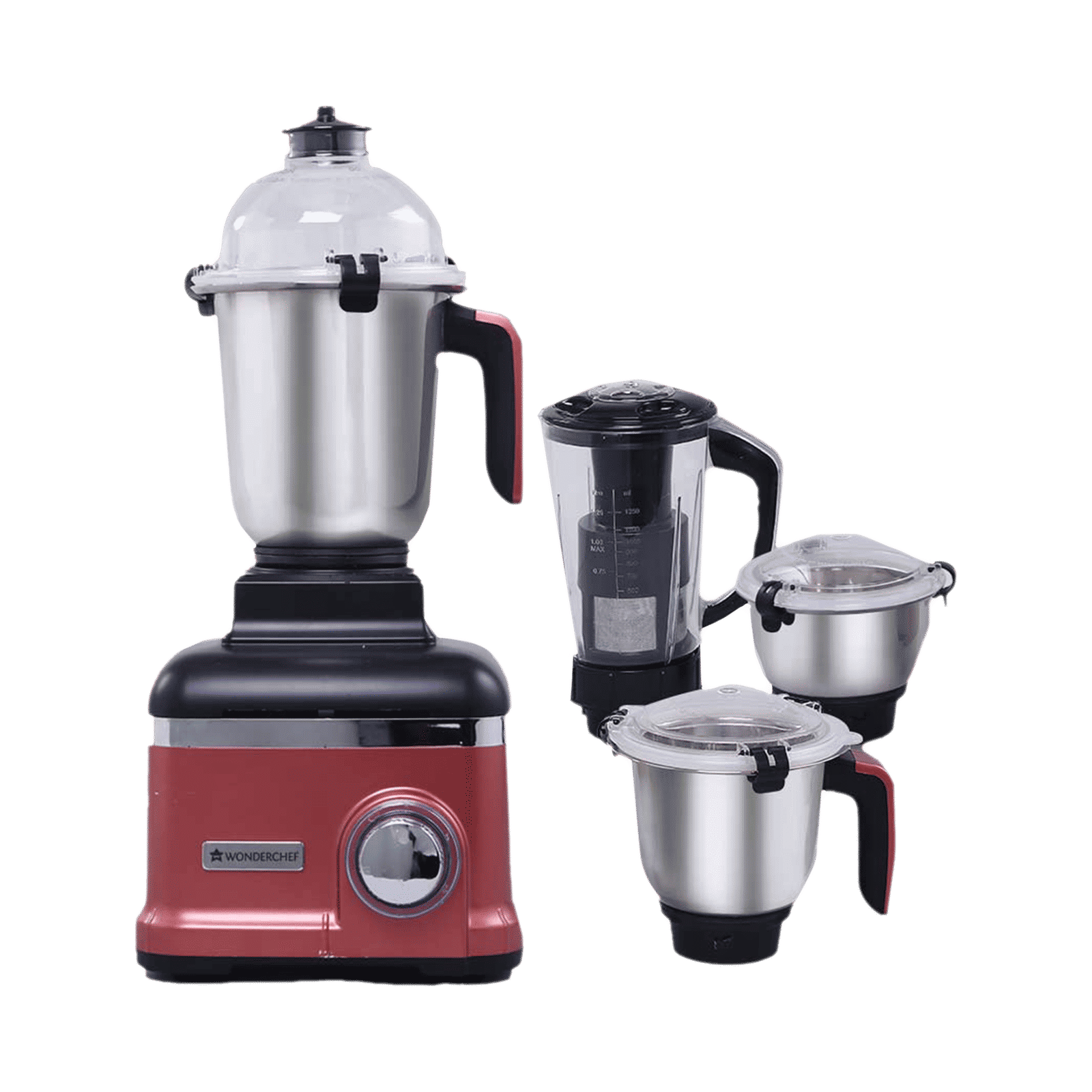 WONDERCHEF Sumo 1000 Watt 4 Jars Mixer Grinder (Advanced Air Ventilation System, Rust/Black)_1