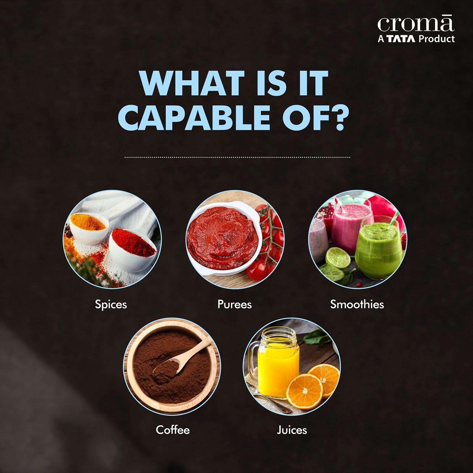 Croma 750 Watt 4 Jars Juicer Mixer Grinder (20000 RPM, Shock Proof Body, Black/Blue)_12