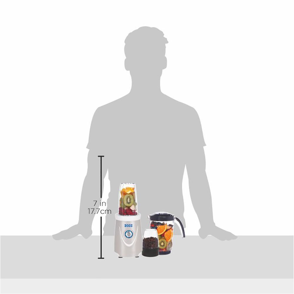 BOSS Nutri Plus 400 Watt 3 Jars Blender (LED Indicator, Dark Grey)_6