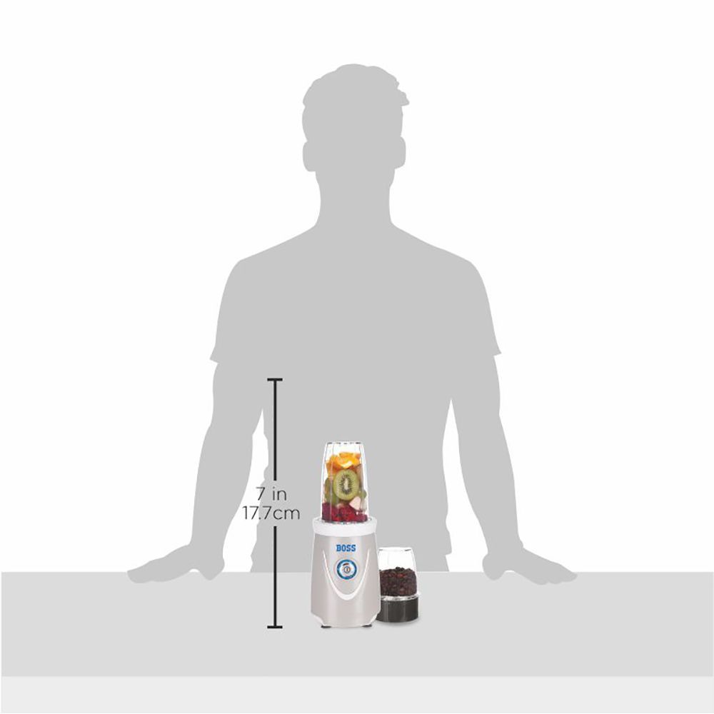 BOSS Nutri Pro 400 Watt 2 Jars Blender (LED Indicator, Dark Grey)_7