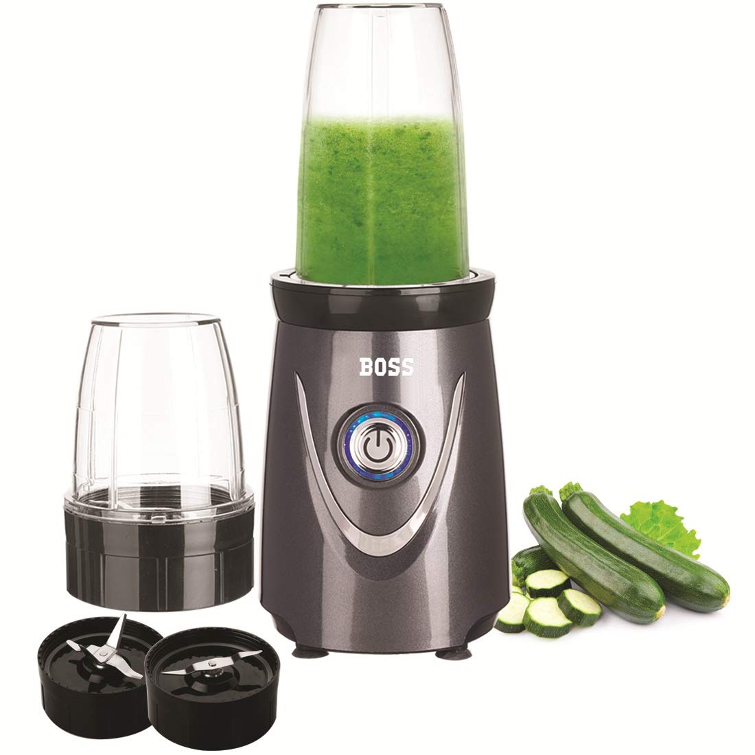 BOSS Nutri Pro 400 Watt 2 Jars Blender (LED Indicator, Dark Grey)_10