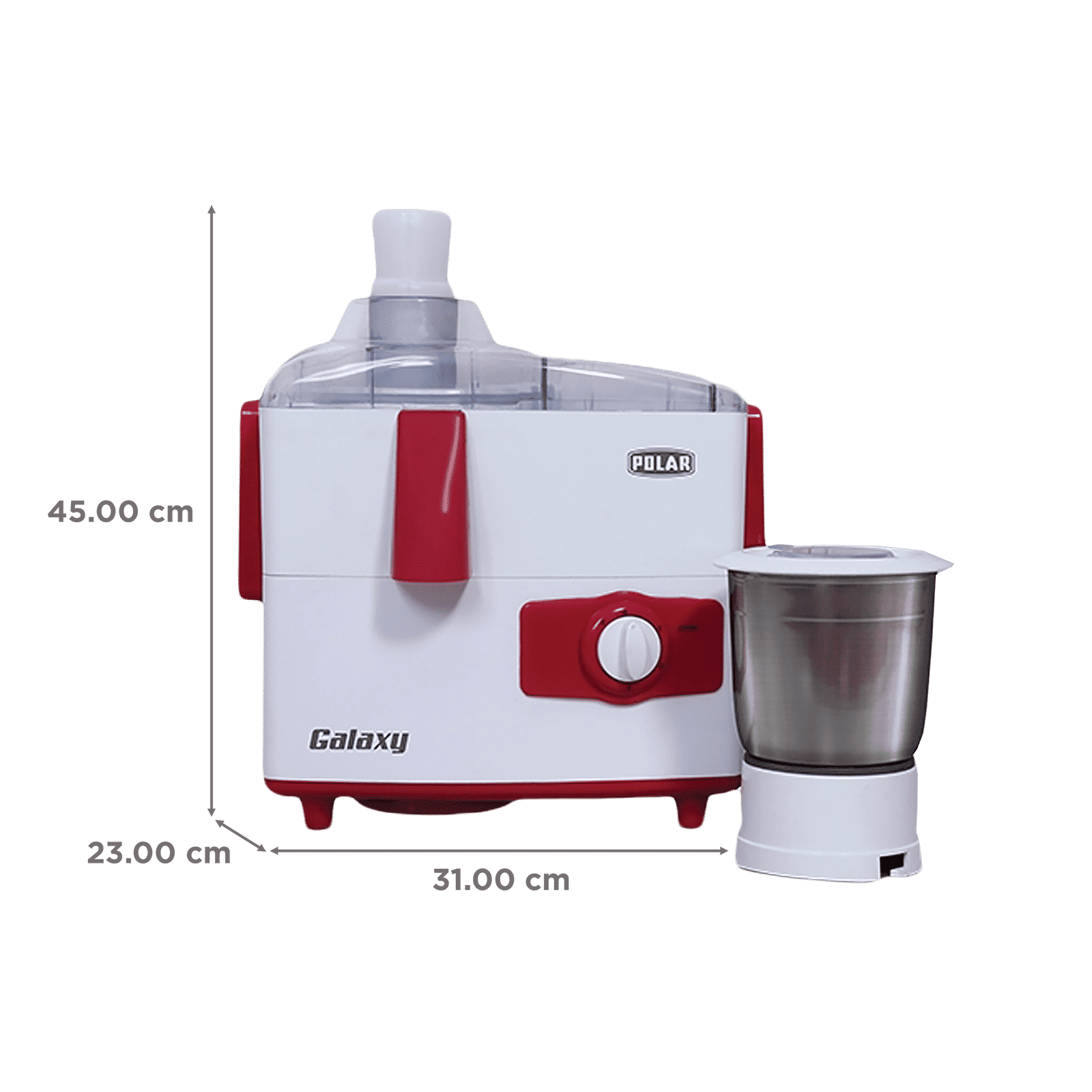 POLAR Galaxy 500 Watt 2 Jars Juicer Mixer Grinder (18000 RPM, Auto Shut Off, White)_3