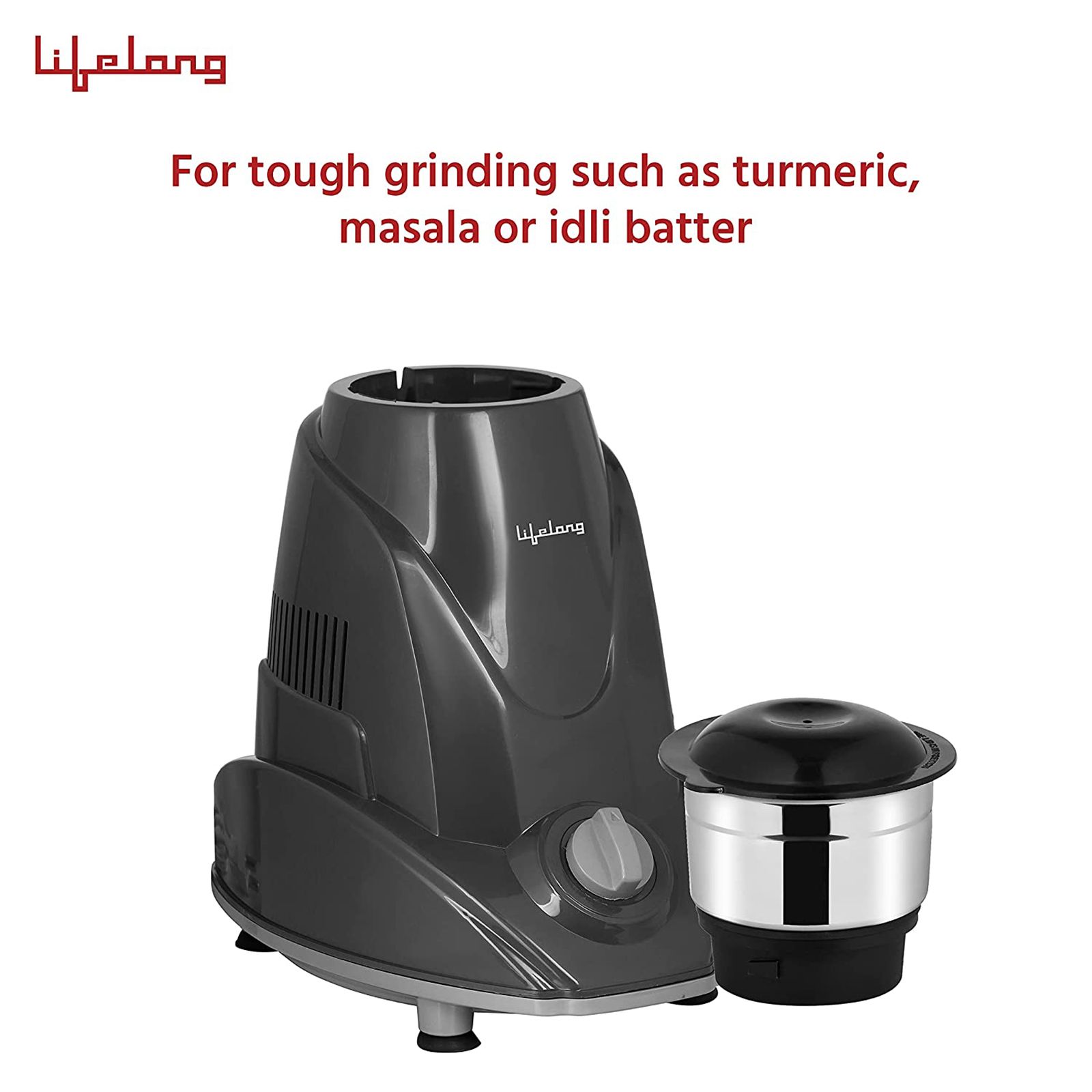 Lifelong Duos 500 Watt 2 Jars Mixer Grinder (Shock Proof Body, Grey) Lifelong Duos 500 Watt 2 Jars Mixer Grinder (Shock Proof Body, Grey)_5