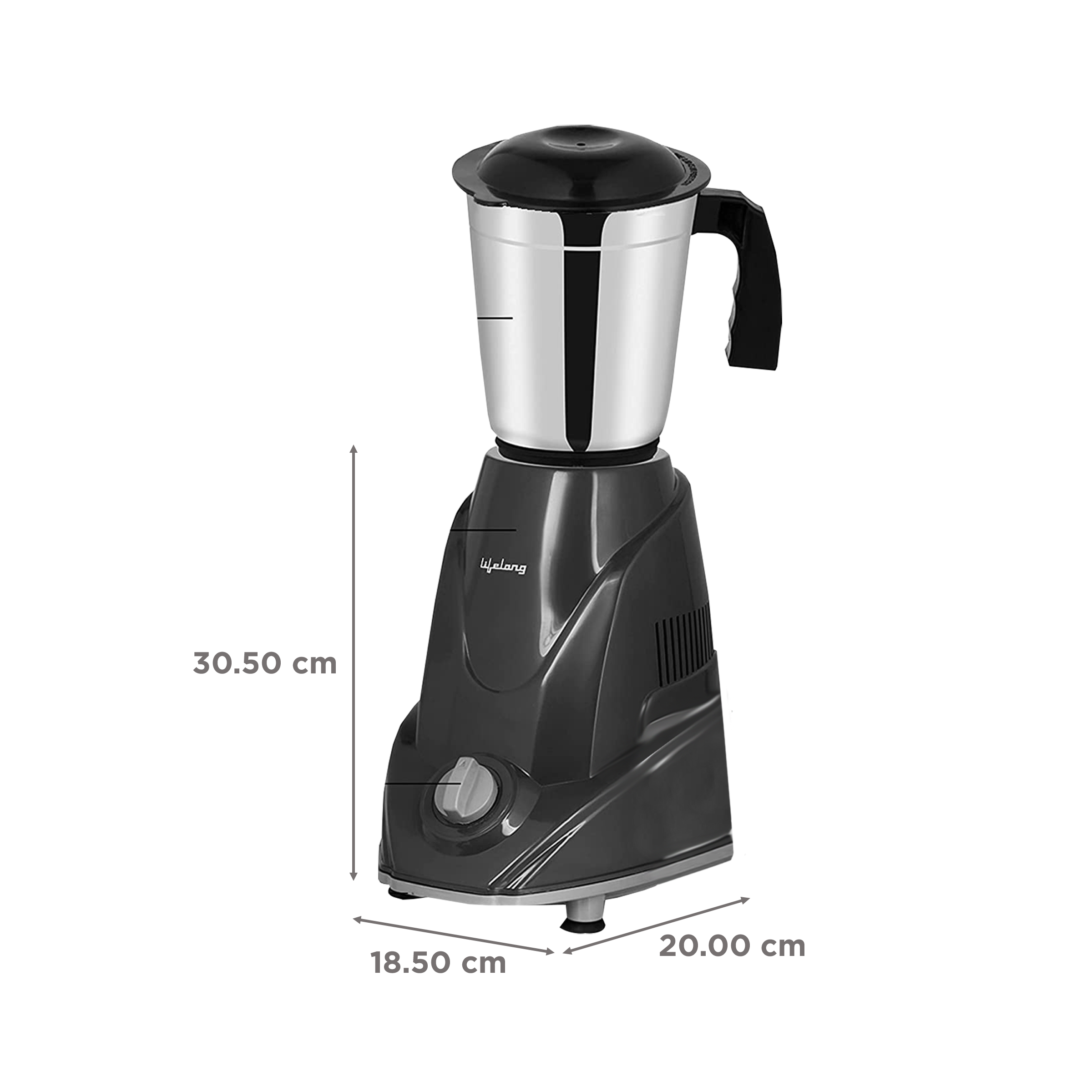 Lifelong Duos 500 Watt 2 Jars Mixer Grinder (Shock Proof Body, Grey) Lifelong Duos 500 Watt 2 Jars Mixer Grinder (Shock Proof Body, Grey)_3
