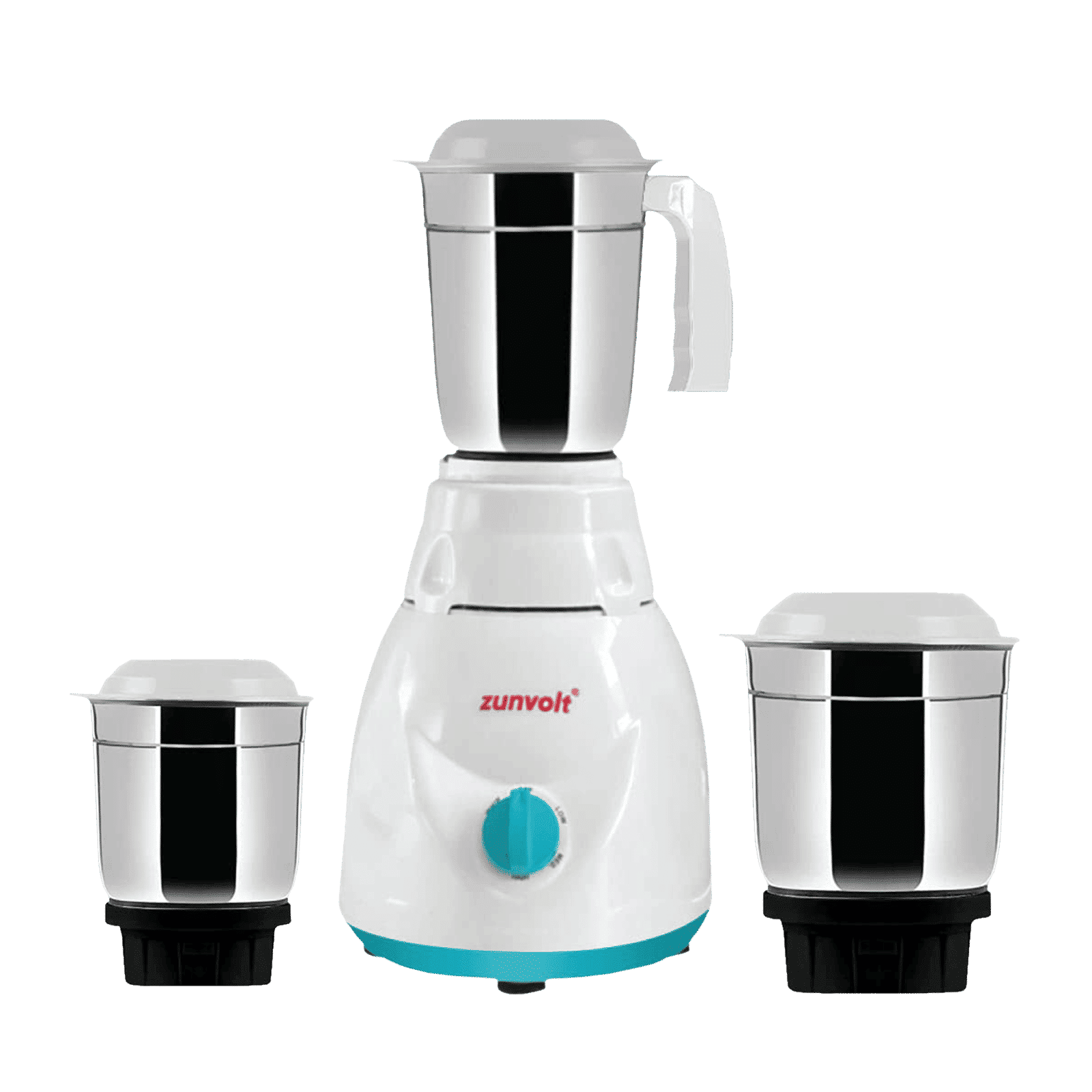 zunvolt 500 Watt 3 Jars Mixer Grinder (22000 RPM, Powerful Motor, White)_1