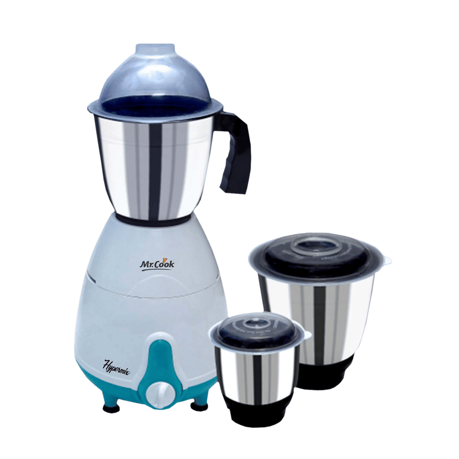 MR COOK Hypermix 500 Watt 3 Jars Mixer Grinder (3 Speed Control, Sky Blue) MR COOK Hypermix 500 Watt 3 Jars Mixer Grinder (3 Speed Control, Sky Blue)_1