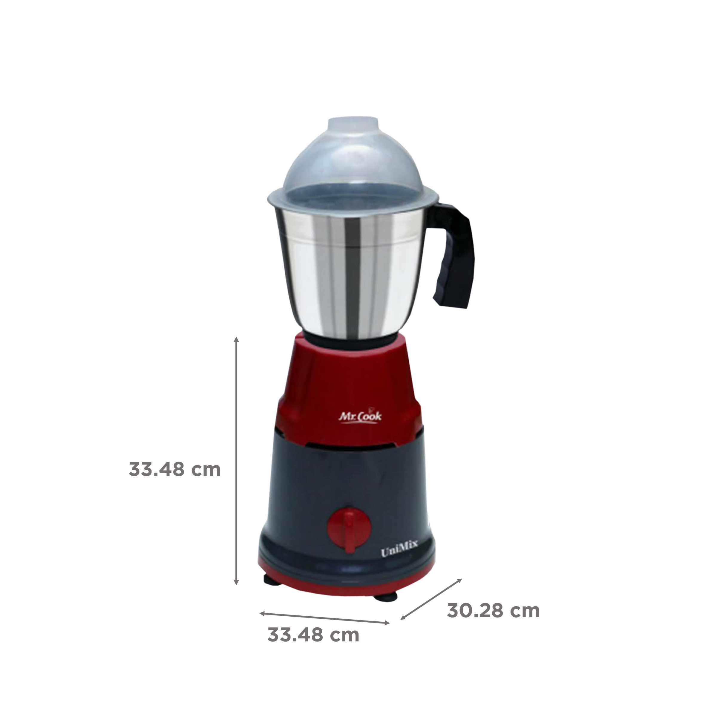 MR COOK UniMix 500 Watt 2 Jars Mixer Grinder (Shock Proof Body, Maroon & Black) MR COOK UniMix 500 Watt 2 Jars Mixer Grinder (Shock Proof Body, Maroon & Black)_3