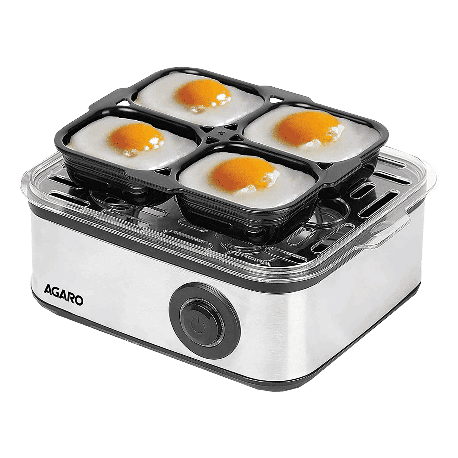 AGARO Grand 8 Egg Electric Egg Boiler & Poacher with Auto Shut Off (Silver)_5