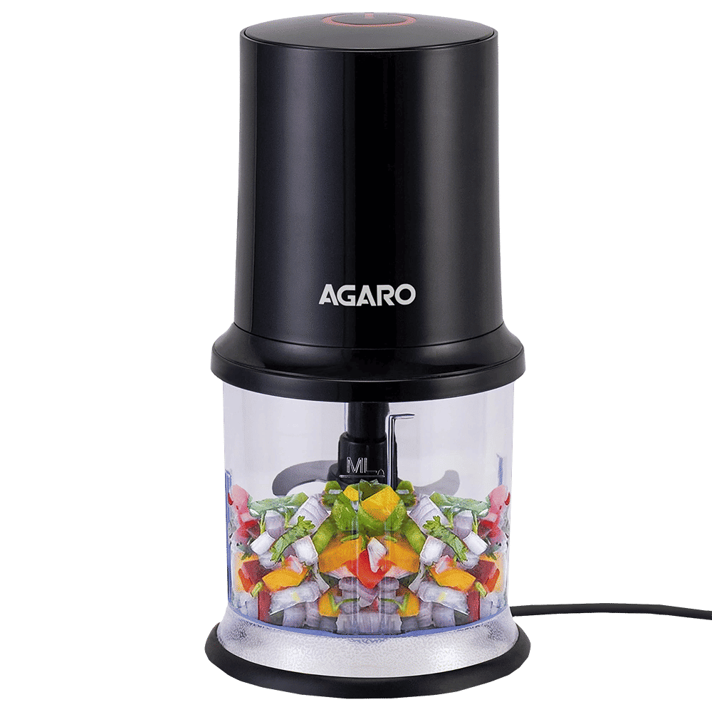 AGARO Elegant 400 Watt Electric Vegetable Chopper with 2 Blades (Black)_6