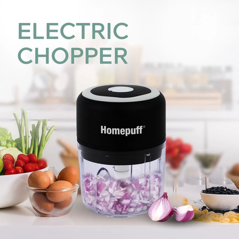 HomePuff H311 30 Watt Electric Vegetable Chopper with 3 Blades (Black)_8