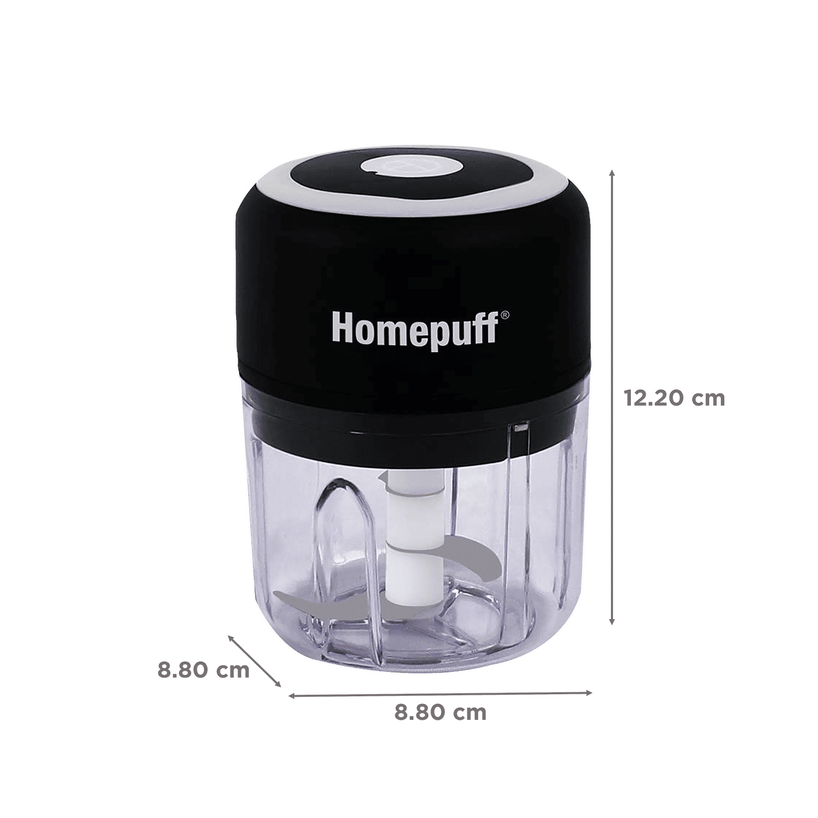 HomePuff H311 30 Watt Electric Vegetable Chopper with 3 Blades (Black)_3