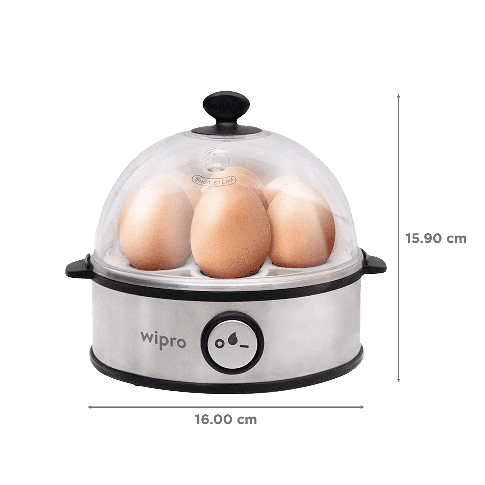 wipro Vesta 7 Egg Electric Egg Boiler with 3 Boil Modes (White)_2