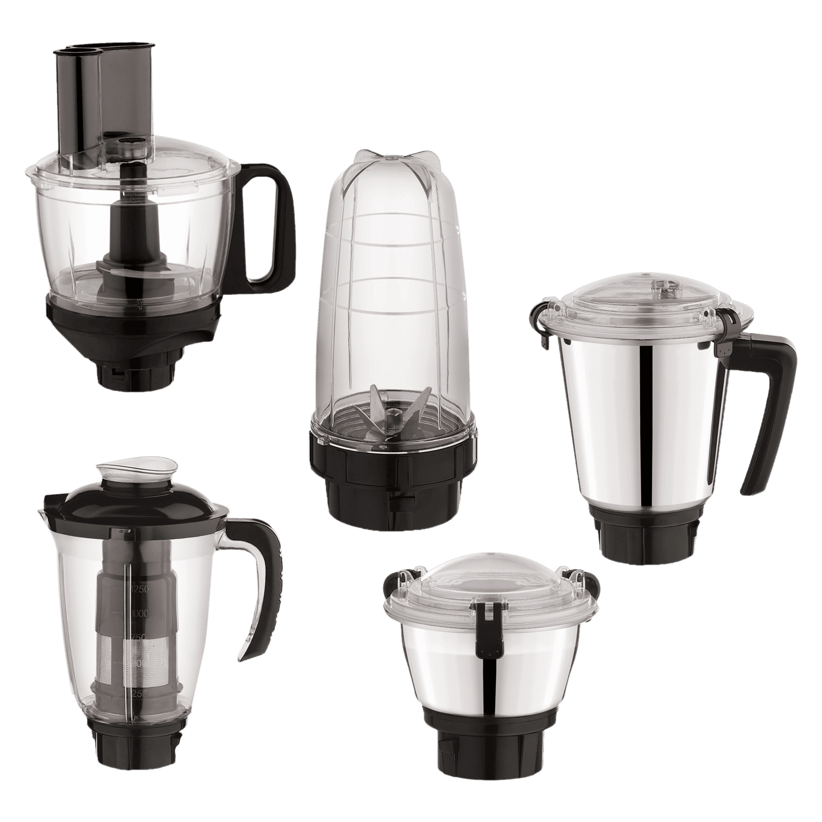 Croma 1000 Watt 5 Jars Mixer Grinder (20000 RPM, Inbuilt Overload Protection, Silver and Black)_7